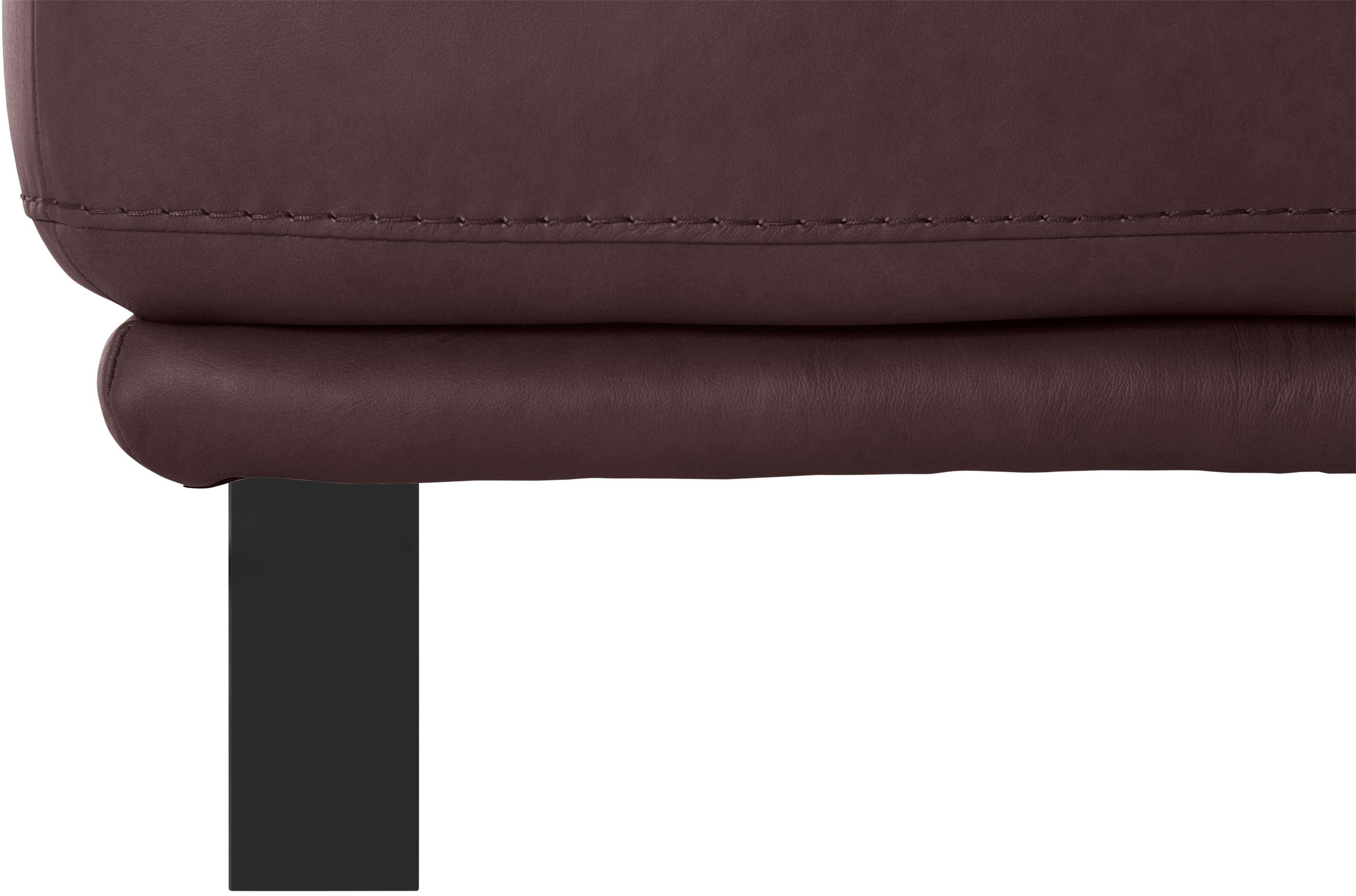 W.SCHILLIG Hocker »montanaa«, mit Metallkufen in Schwarz pulverbeschichtet, Breite 141 cm