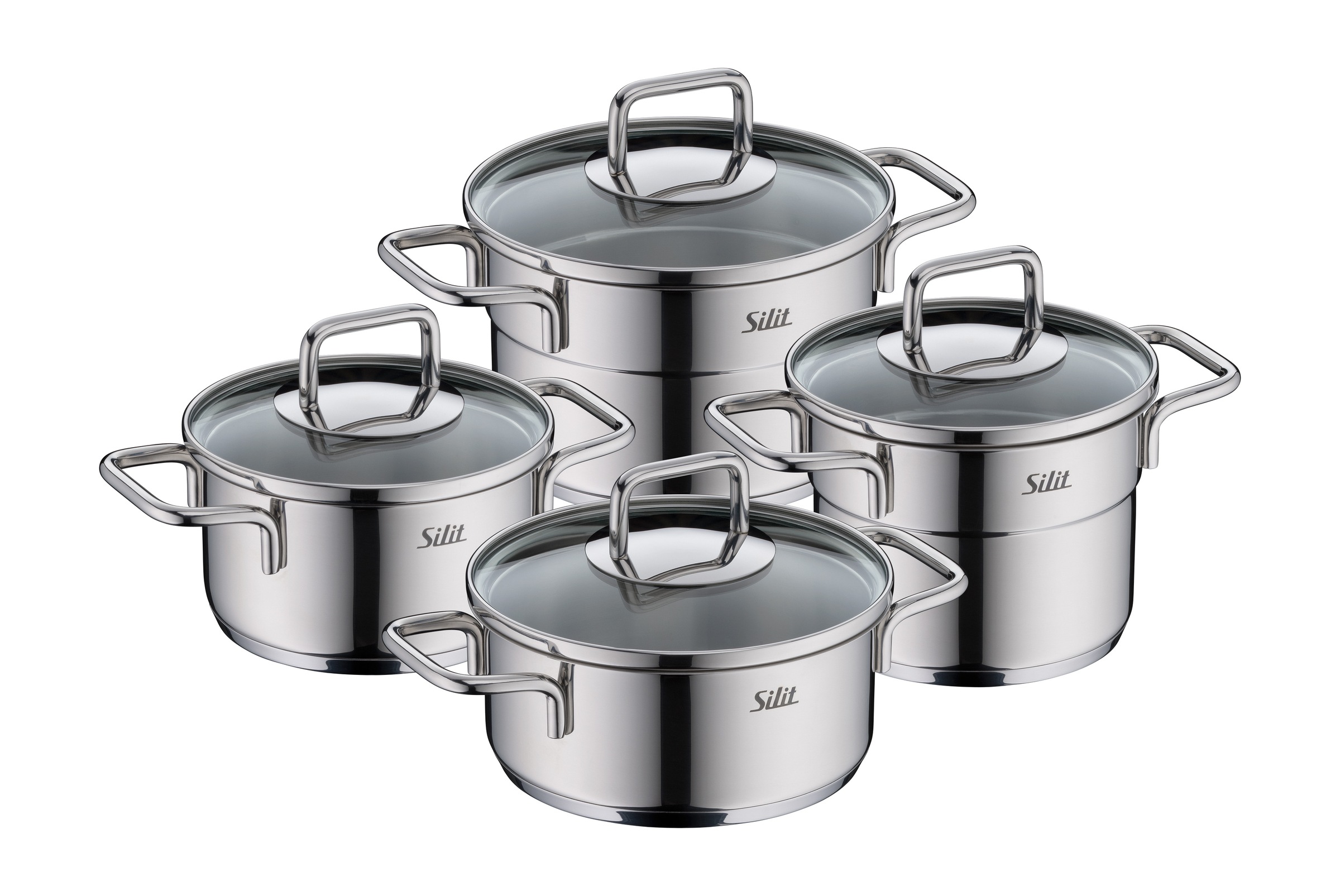 Silit Topf-Set »Extra Cook«, Edelstahl 18/10, (Set, 8 tlg., 4-teiliges Mini günstig online kaufen