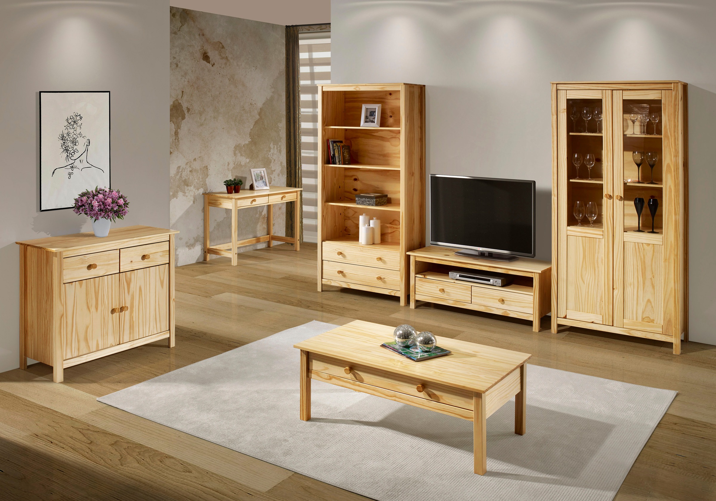 Home affaire TV-Board 1 Stk. tlg. mit Kabeldurchführung günstig online kaufen