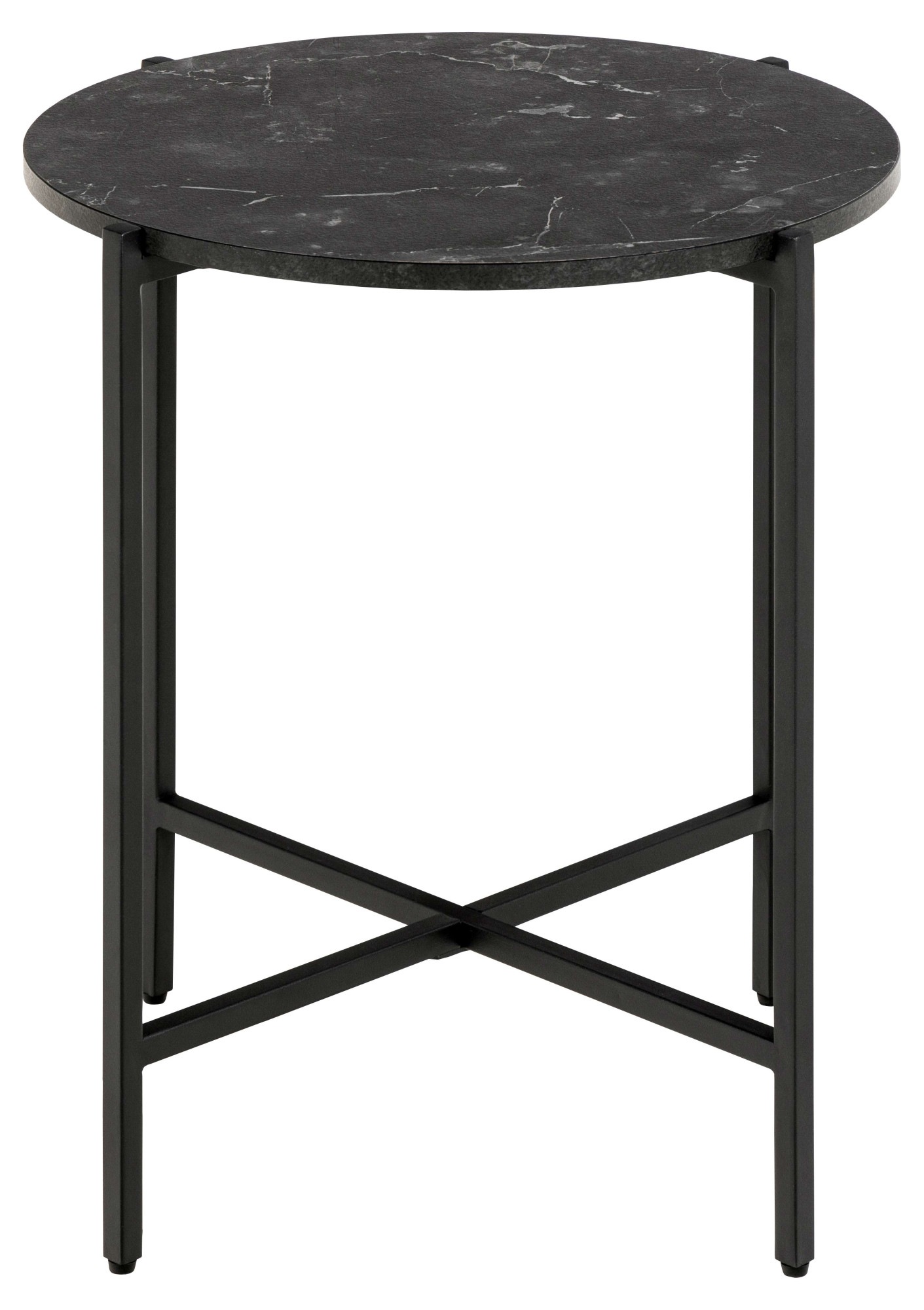 ACTONA GROUP Beistelltisch »Lamoine«, Rund, Izmir matt schwarz, rau Melamin, Ø40x45 cm