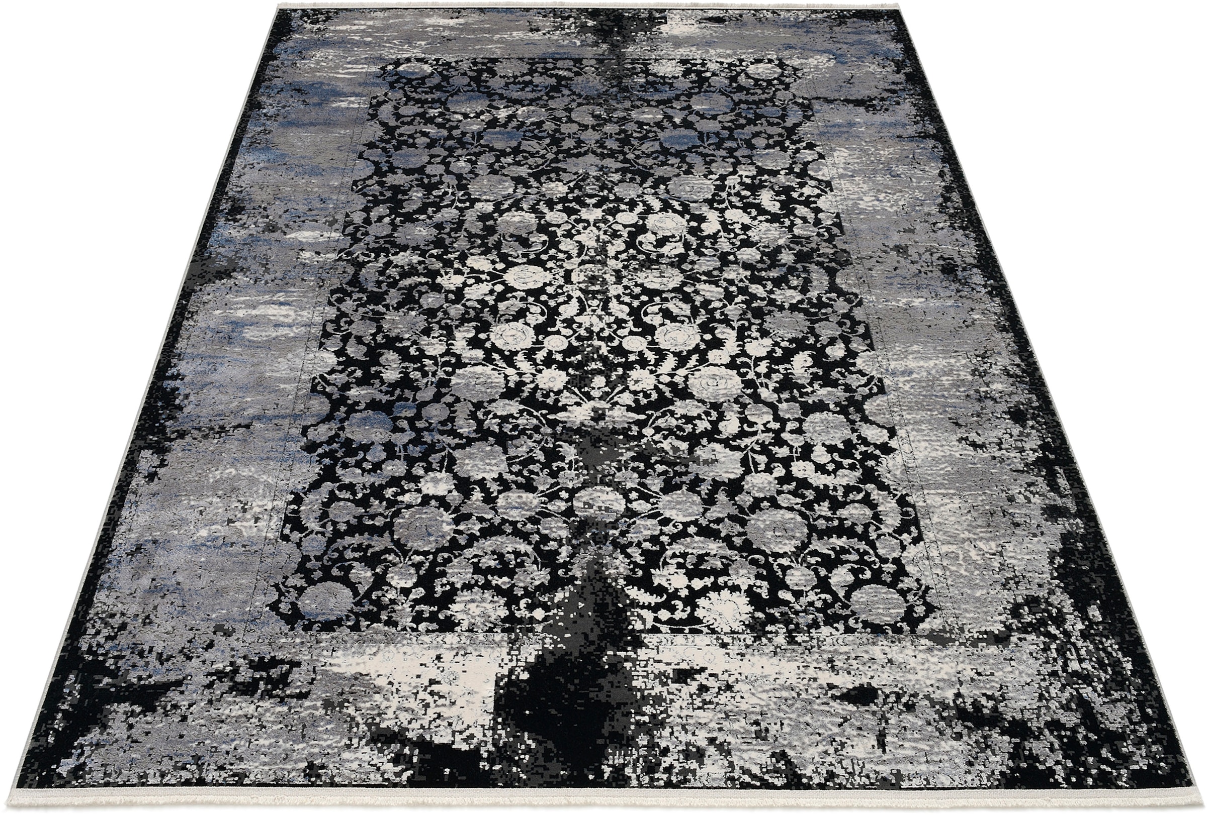 Musterring Teppich »COLORADO FLOWER«, rechteckig, 5 mm Höhe, exclusive MUSTERRING DELUXE COLLECTION hochwertig gekettelt Fransen