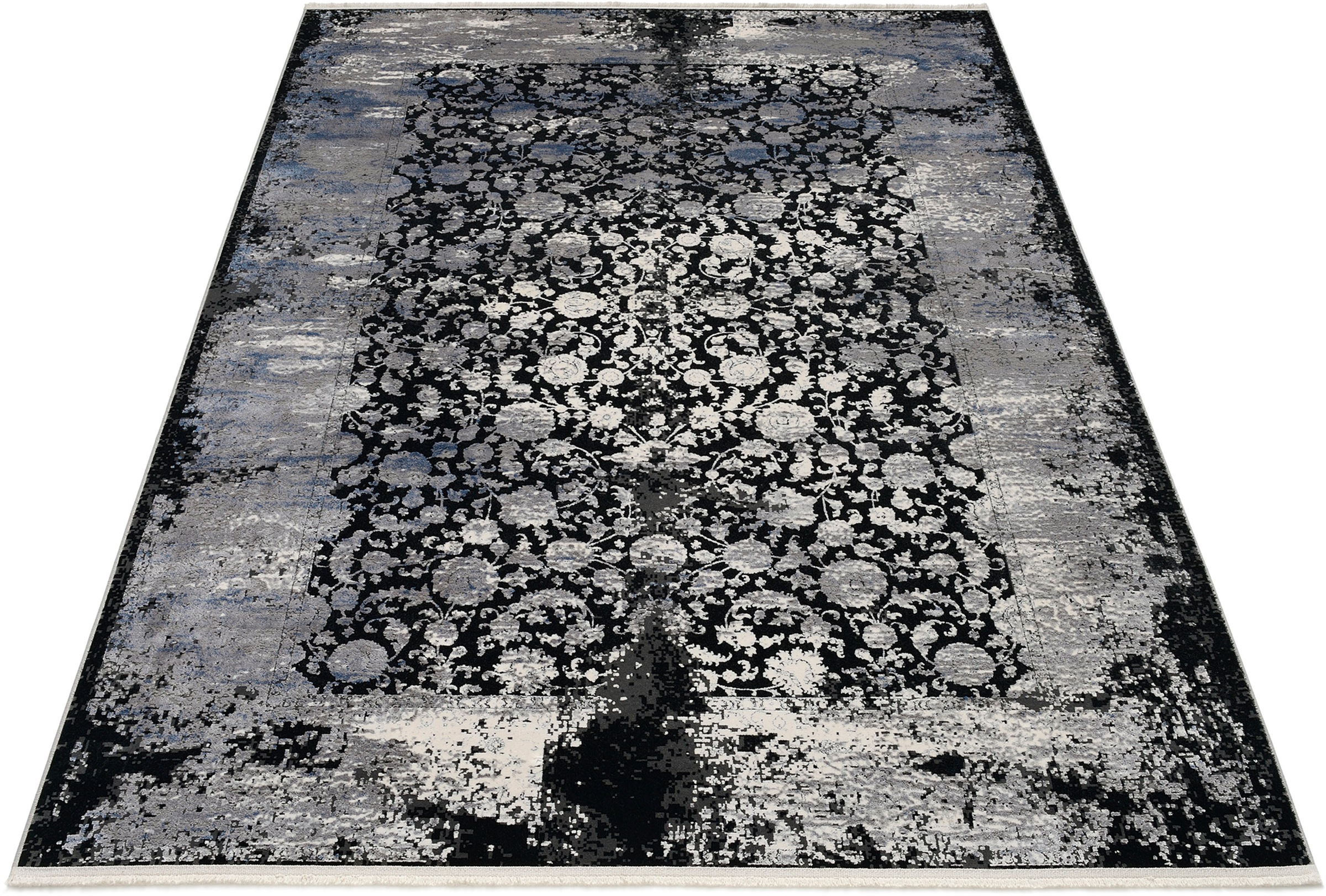 Musterring Teppich   ¦ grau ¦ Viskose,Synthetische Fasern ¦ Maße (cm): B: 2 günstig online kaufen