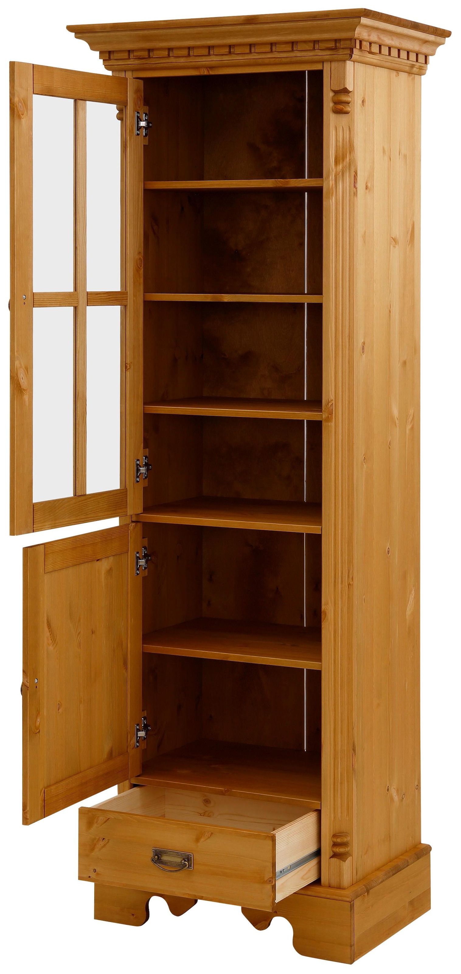 Home affaire Vitrine »Milan«, Höhe 199 cm, Massivholz, FSC®-zertifiziert