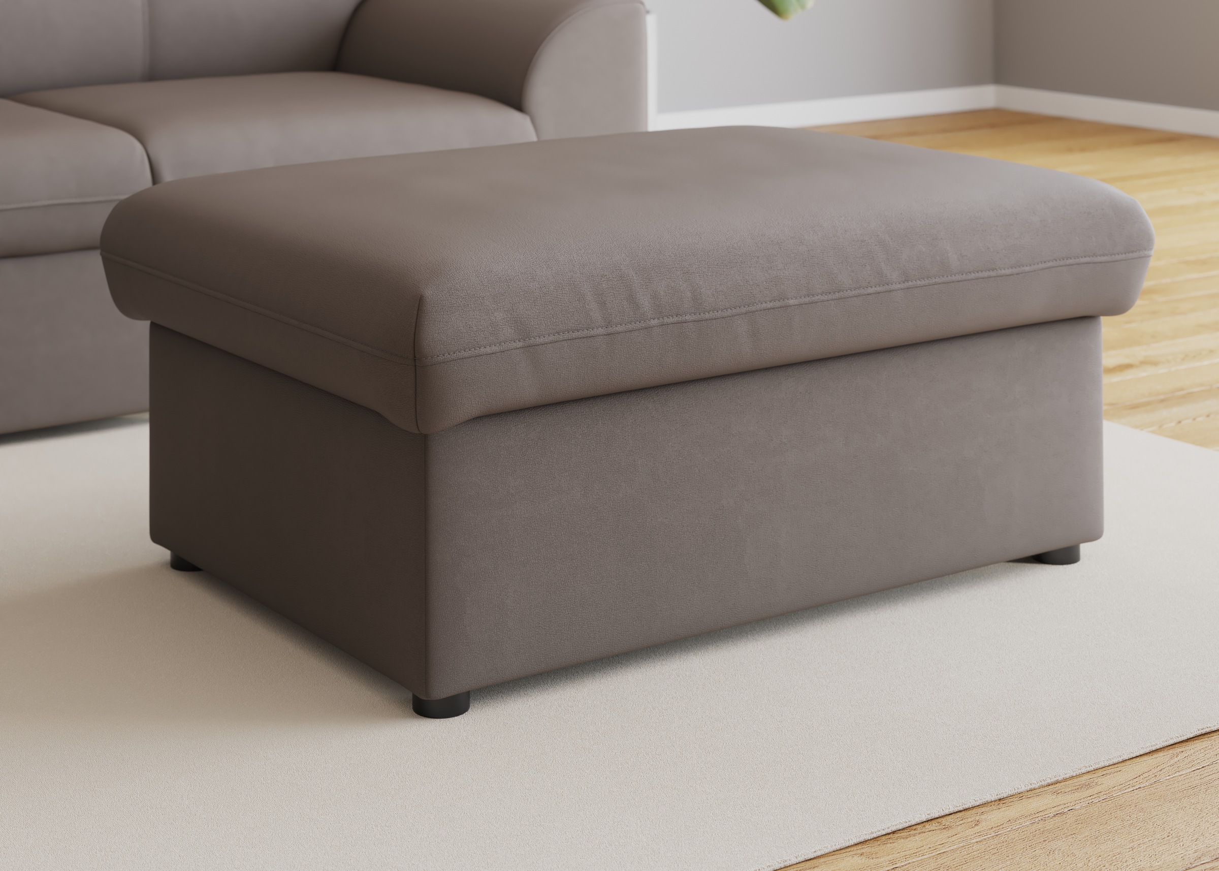 DOMO collection Hocker "Topper", mit Wellenunterfederung, auf Kunststoffgle günstig online kaufen