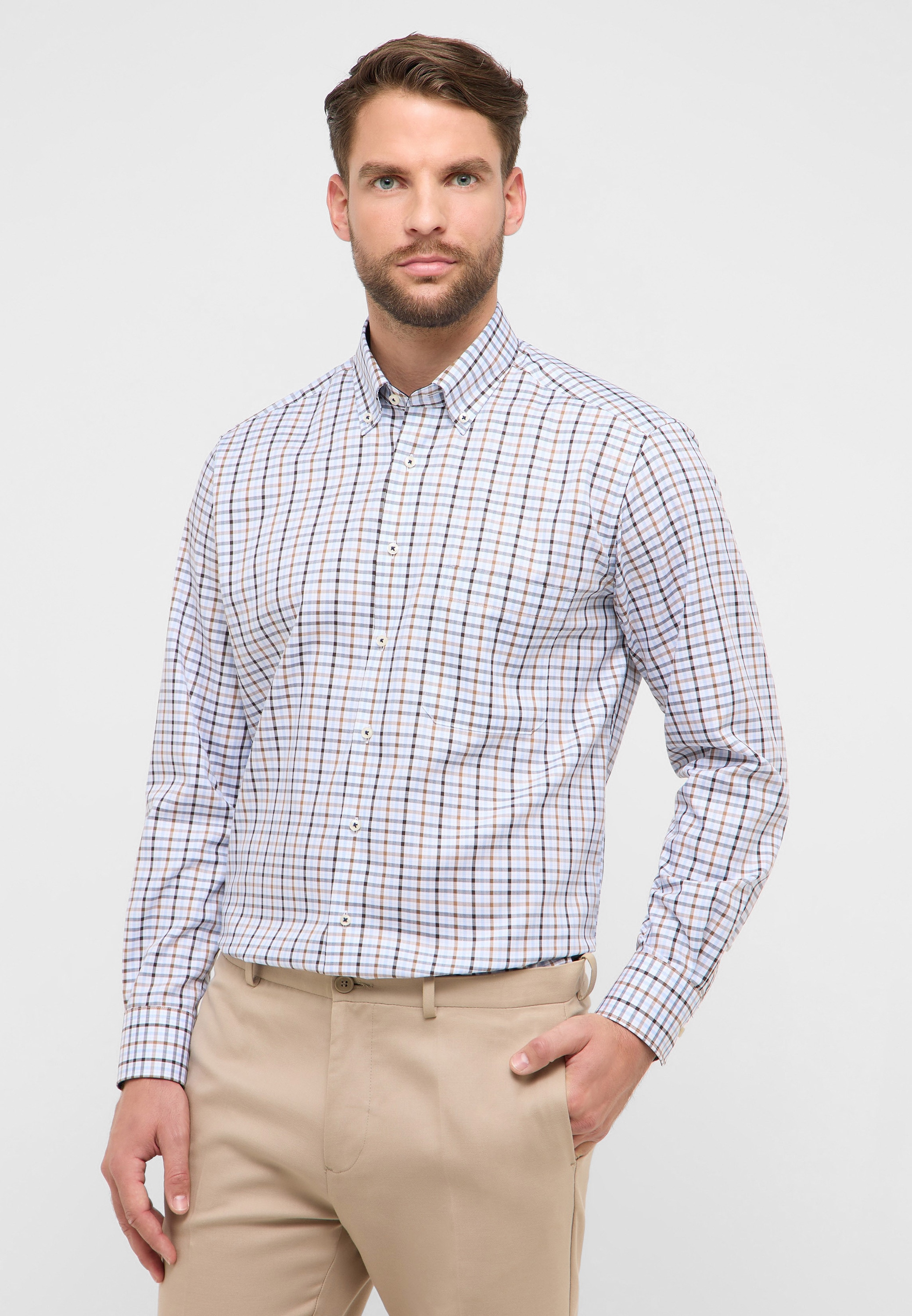 Eterna Langarmhemd »COMFORT FIT« NON IRON (bügelfrei)