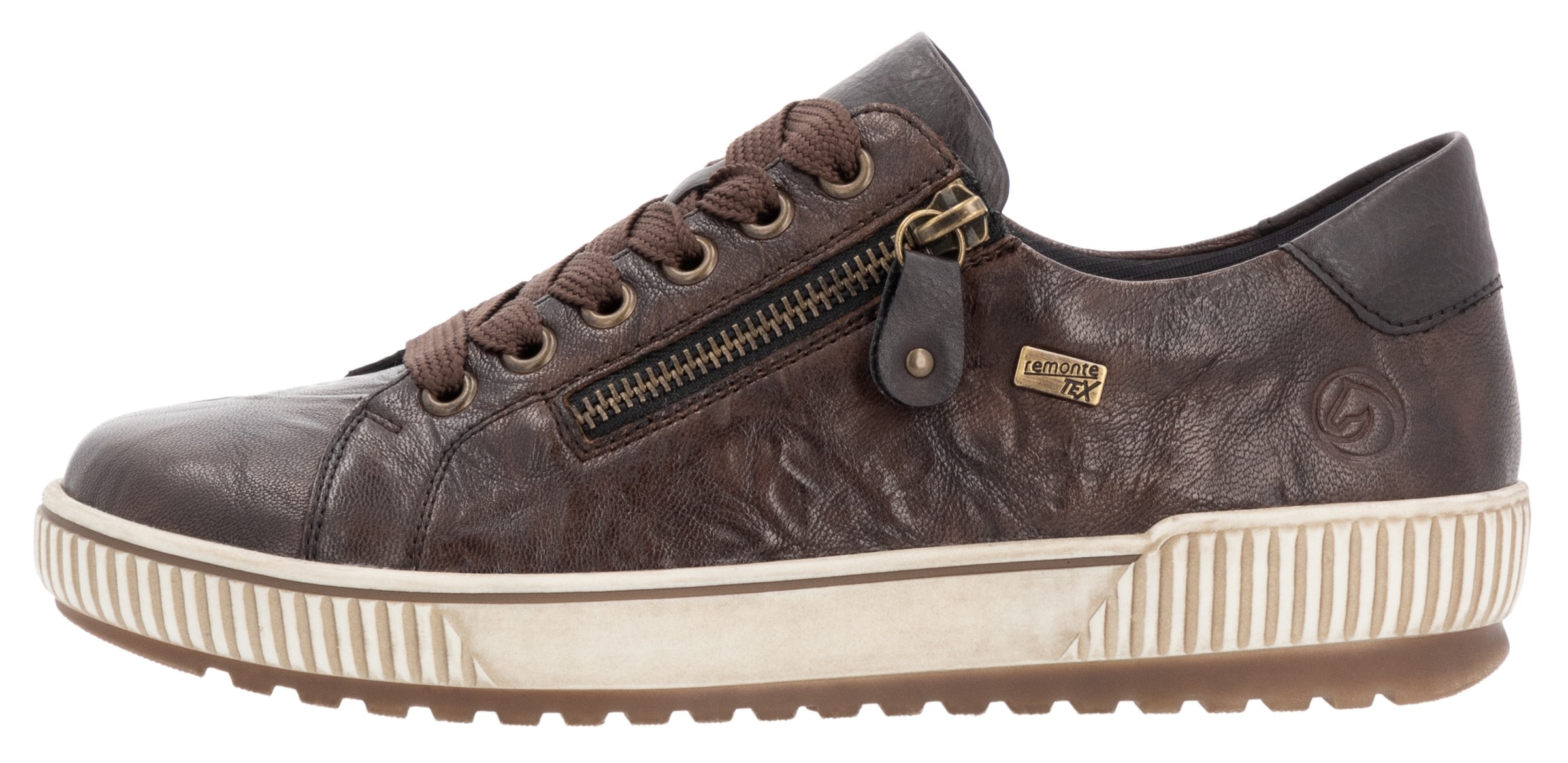 Remonte Plateausneaker  , Freizeitschuh, Halbschuh, Schnürschuh mit Außenreißverschluss
