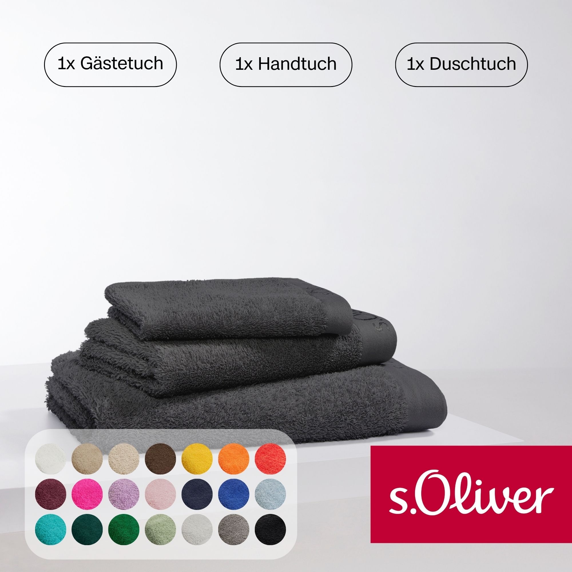 s.Oliver Handtuch Set »s.Oliver, Premium Qualität, 600 gr/m²,«, Set, 3 tlg. günstig online kaufen