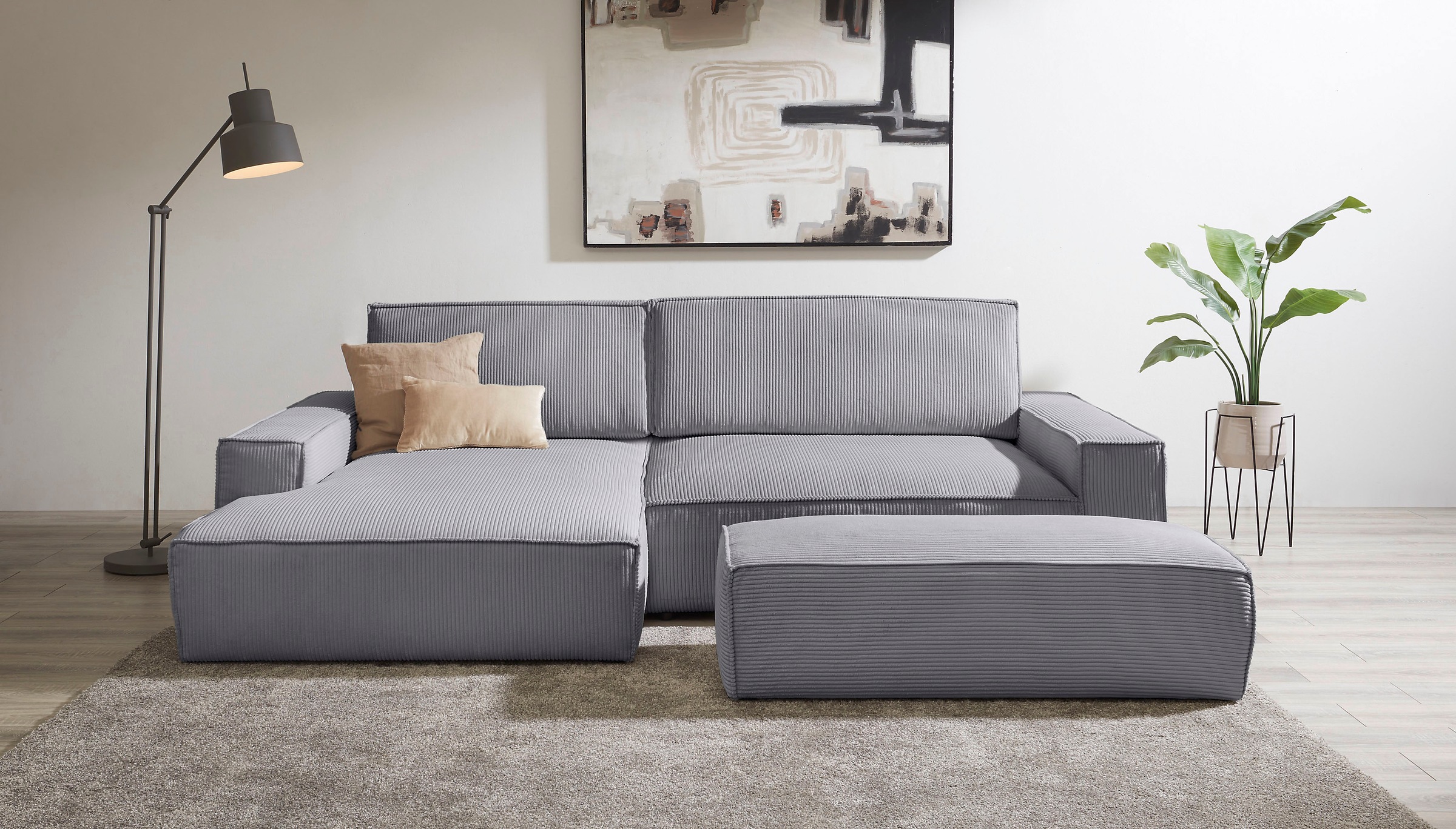 Home affaire Polsterecke »NEU: SHERWOOD XXL tief, L-Form mit Schlaffunktion günstig online kaufen