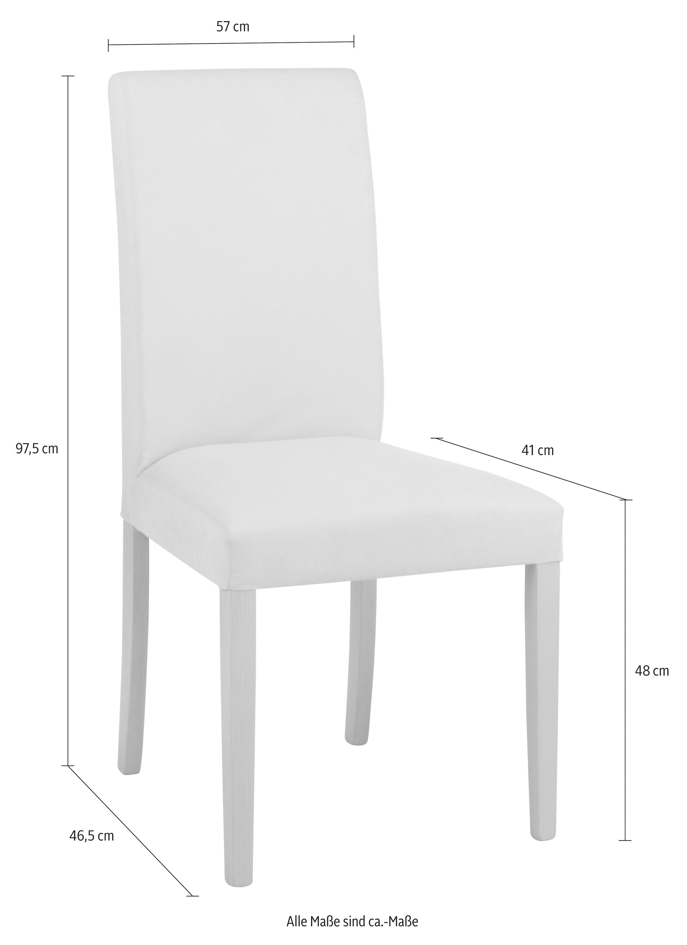 Home affaire Esszimmerstuhl »Roko«, (Set), 2 St., Luxus-Microfaser, im 2er, günstig online kaufen