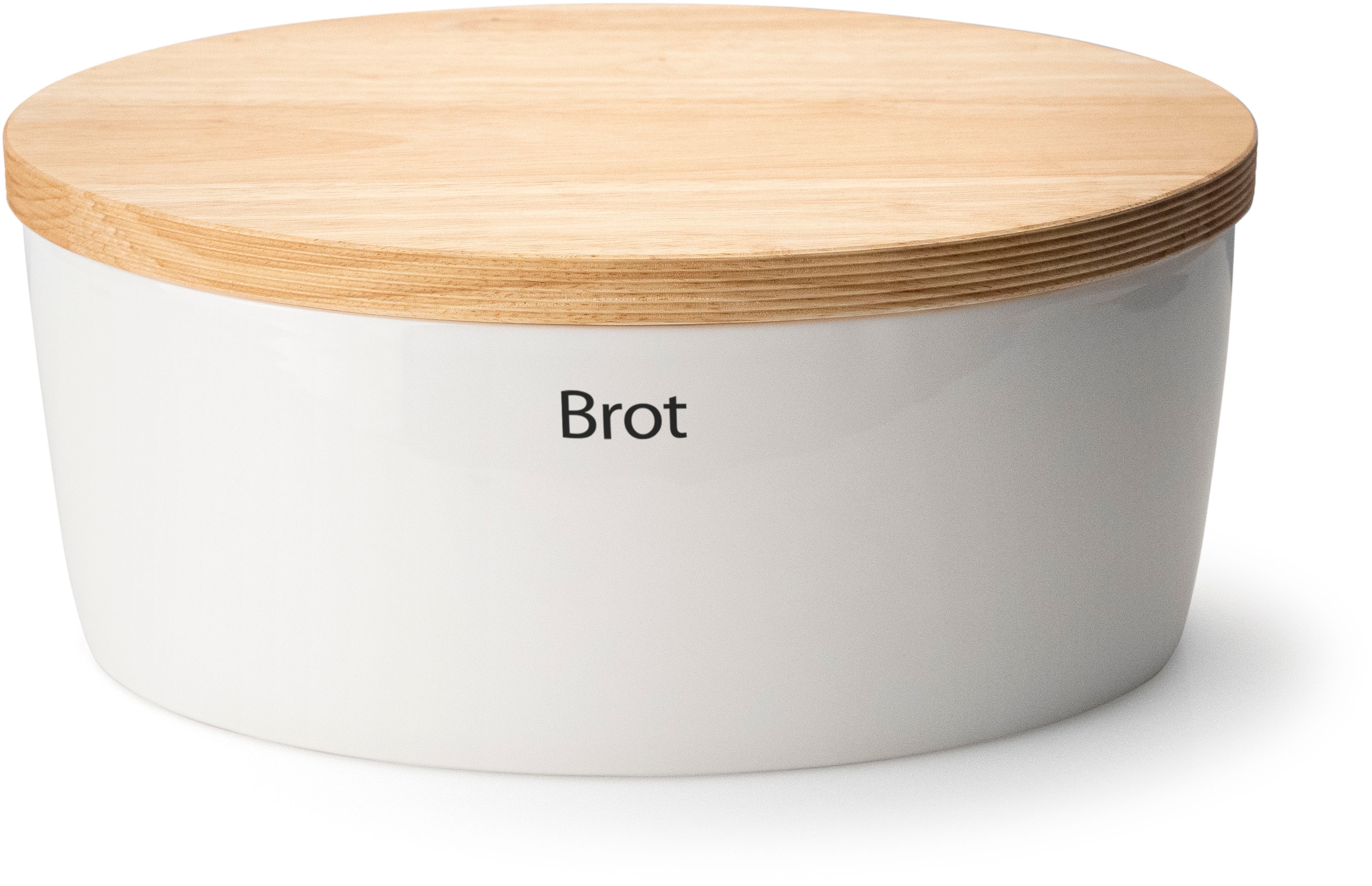 Continenta Brotkasten, (1 tlg.), Brottopf, mit Holzdeckel, auch als Brotschneidbrett nutzbar