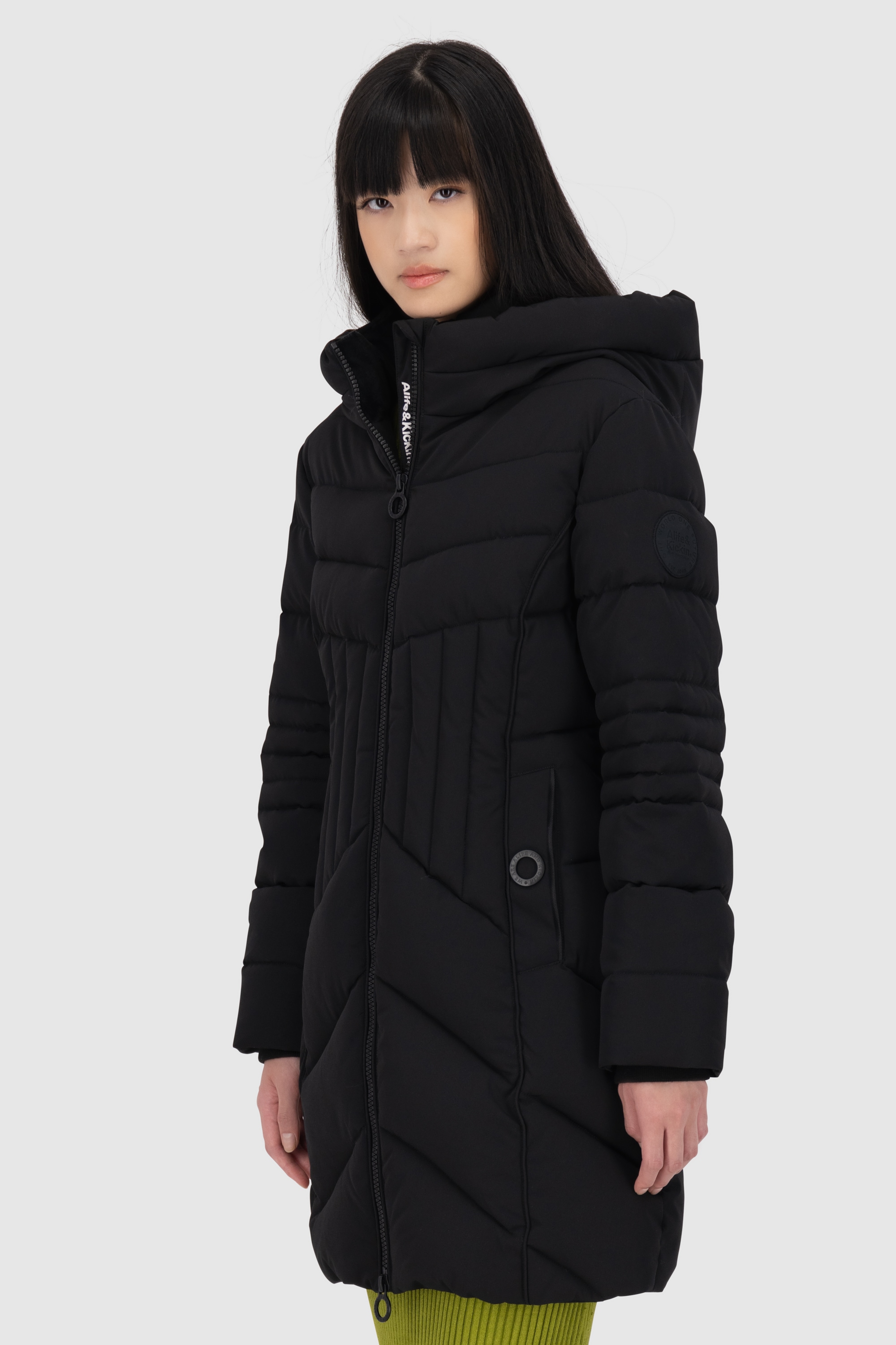 Alife & Kickin Winterjacke »Damen PriscillaAK A«, mit Kapuze, Gefütterter kurzer Mantel mit figurbetonter Passform und 2-Wege-Zip