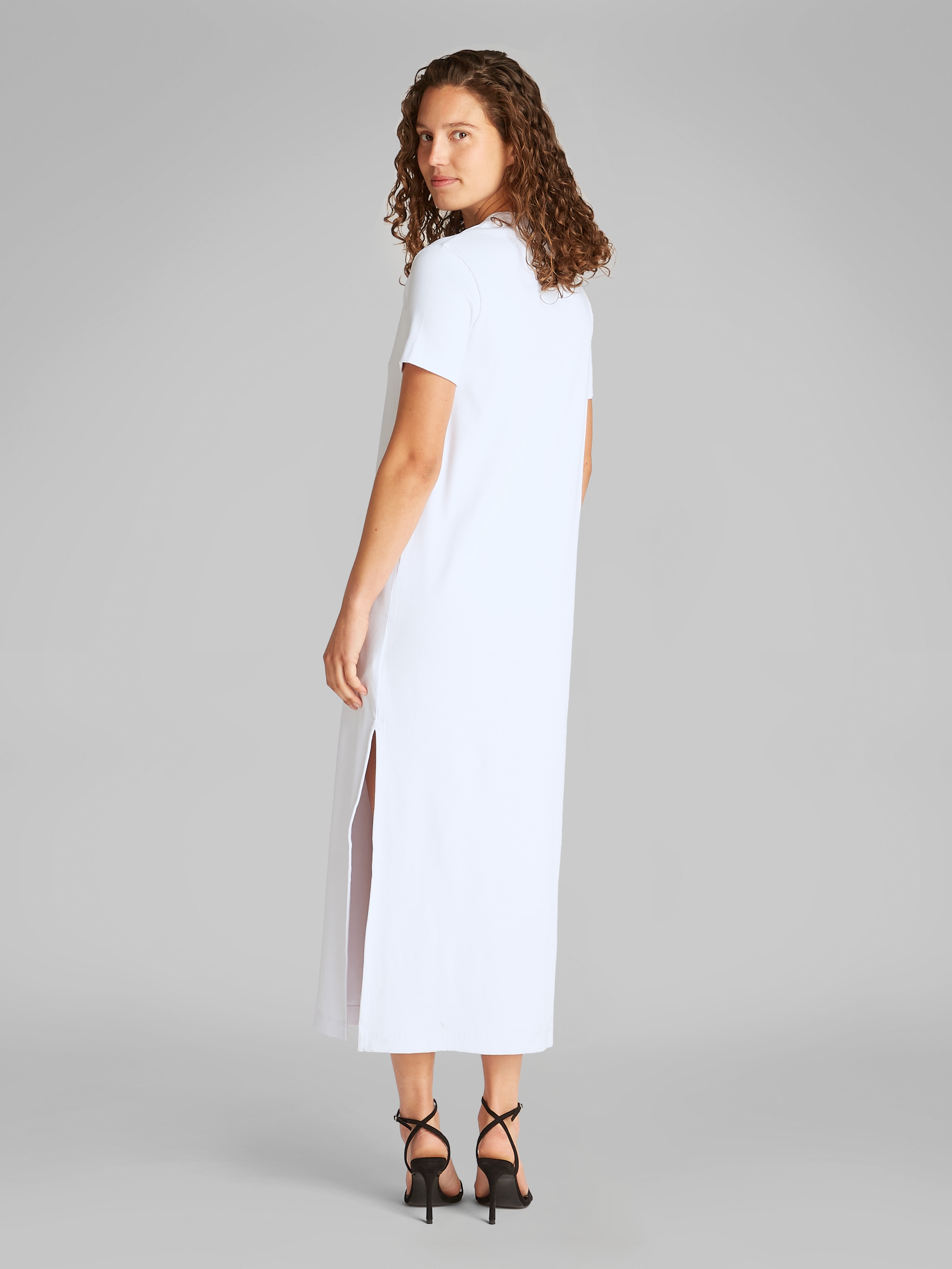 Calvin Klein Jeans Midikleid »MONOLOGO LONG RIB TEE DRESS«, mit Logo