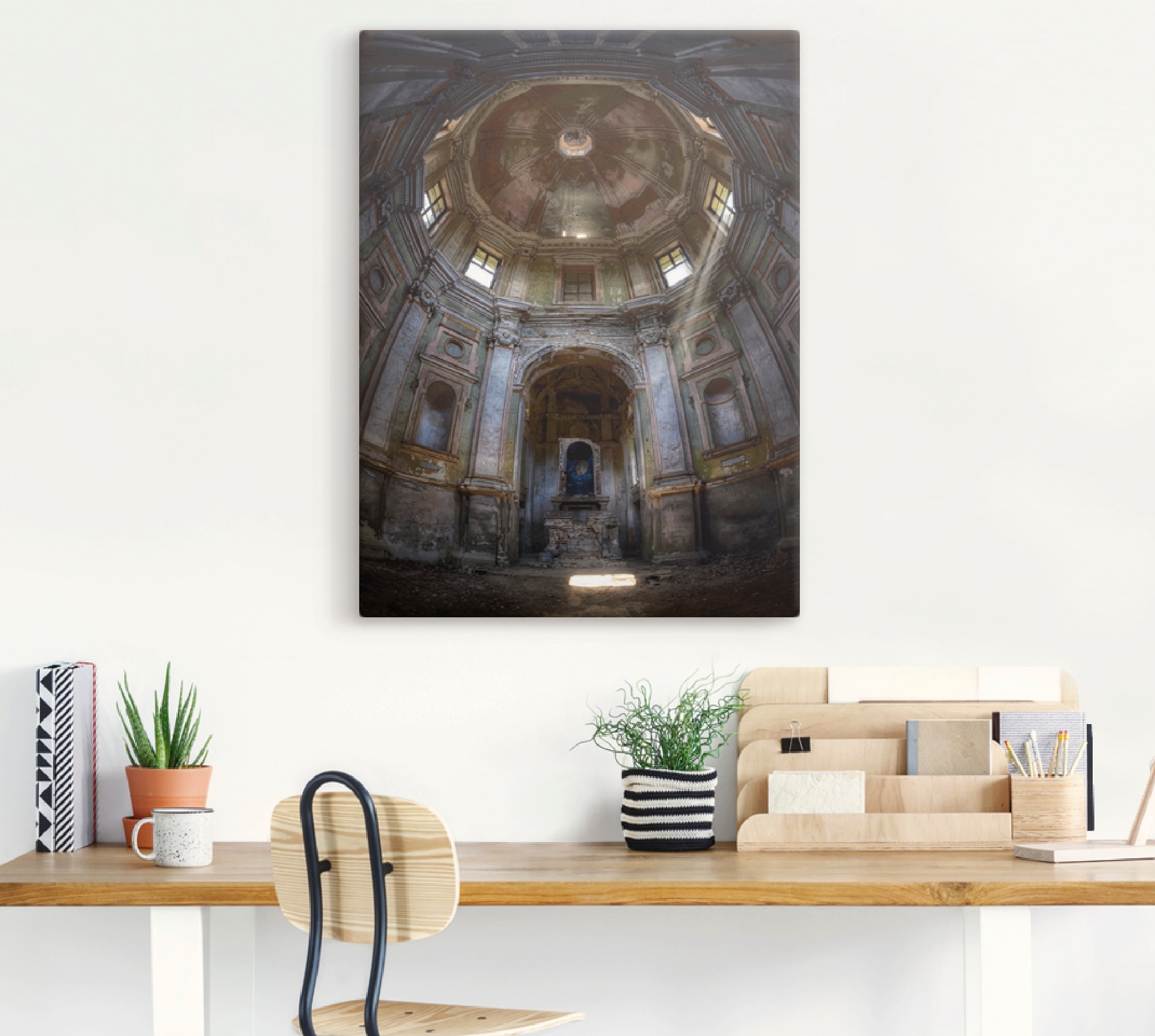 Artland Wandbild »Lost Place - marode Kirche - verlassen«, Gebäude, (1 St.), als Leinwandbild, Poster in verschied. Größen