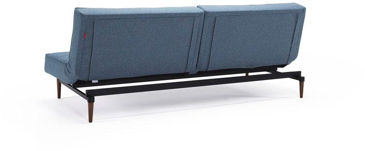 INNOVATION LIVING ™ Schlafsofa »Splitback bequem durch Federkern, Rückenlehne verstellbar,«, mit dunklen Styletto Beinen, in skandinavischen Design