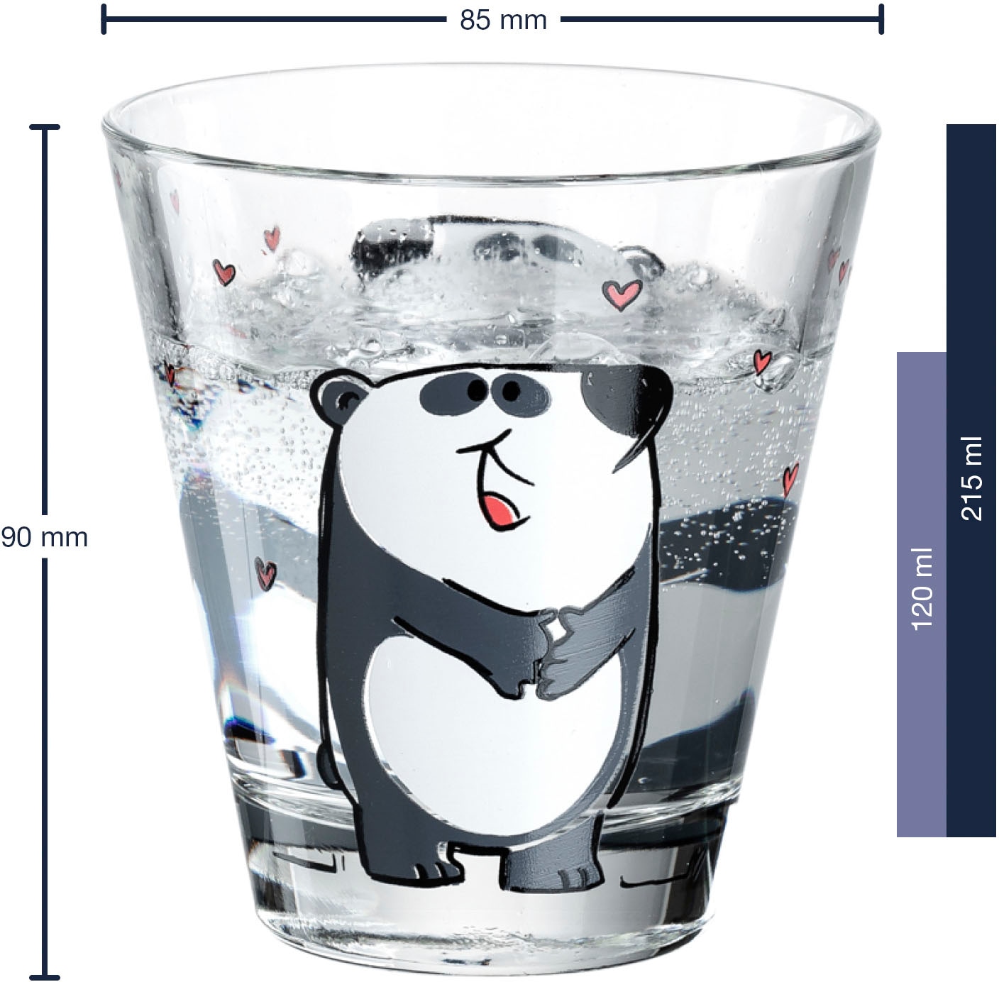 LEONARDO Kinderbecher »BAMBINI Panda«, (Set, 6 tlg.), 215 ml, 6-teilig