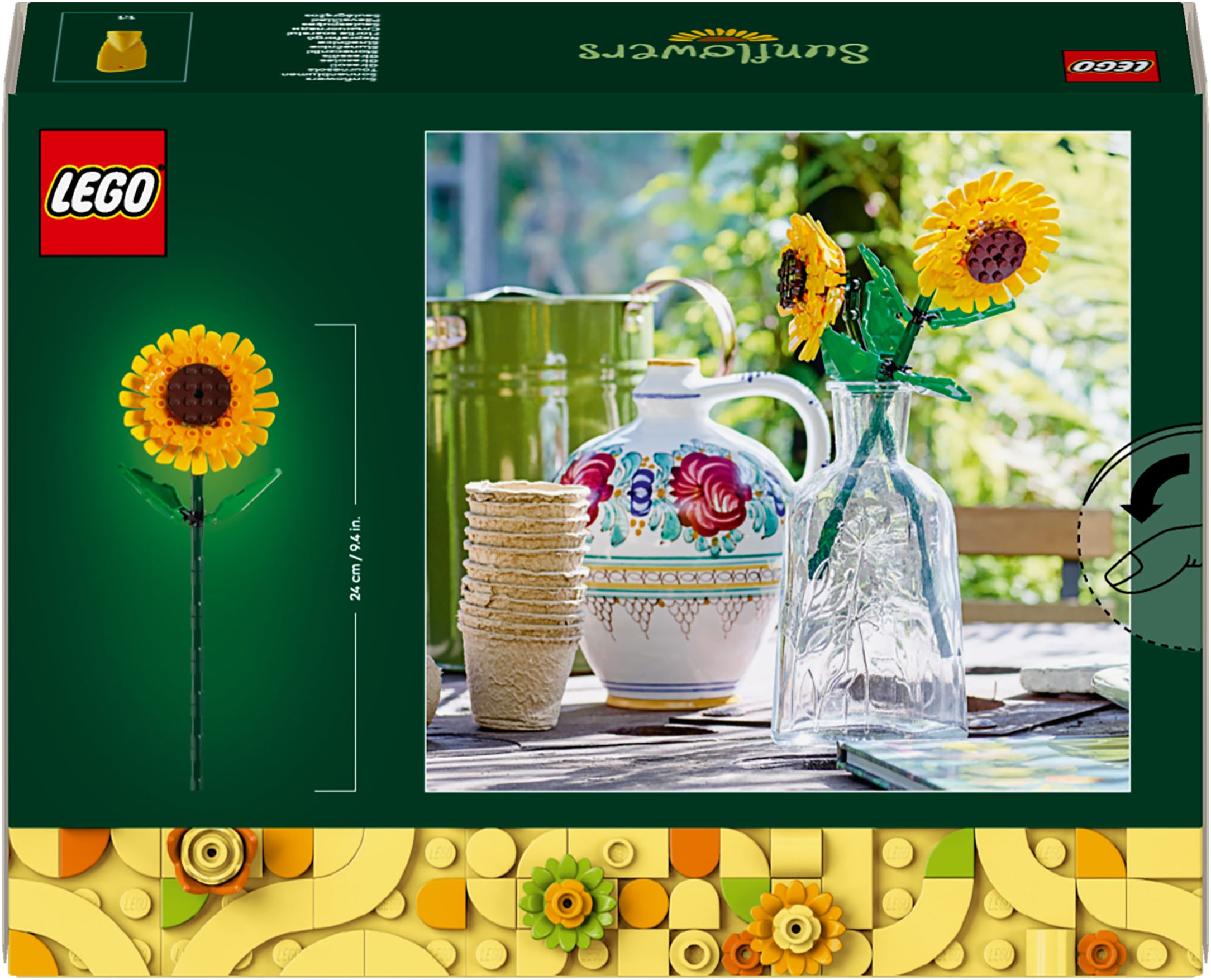 LEGO® Konstruktionsspielsteine »Sonnenblumen (40524), Lego Botanicals« Made in Europe