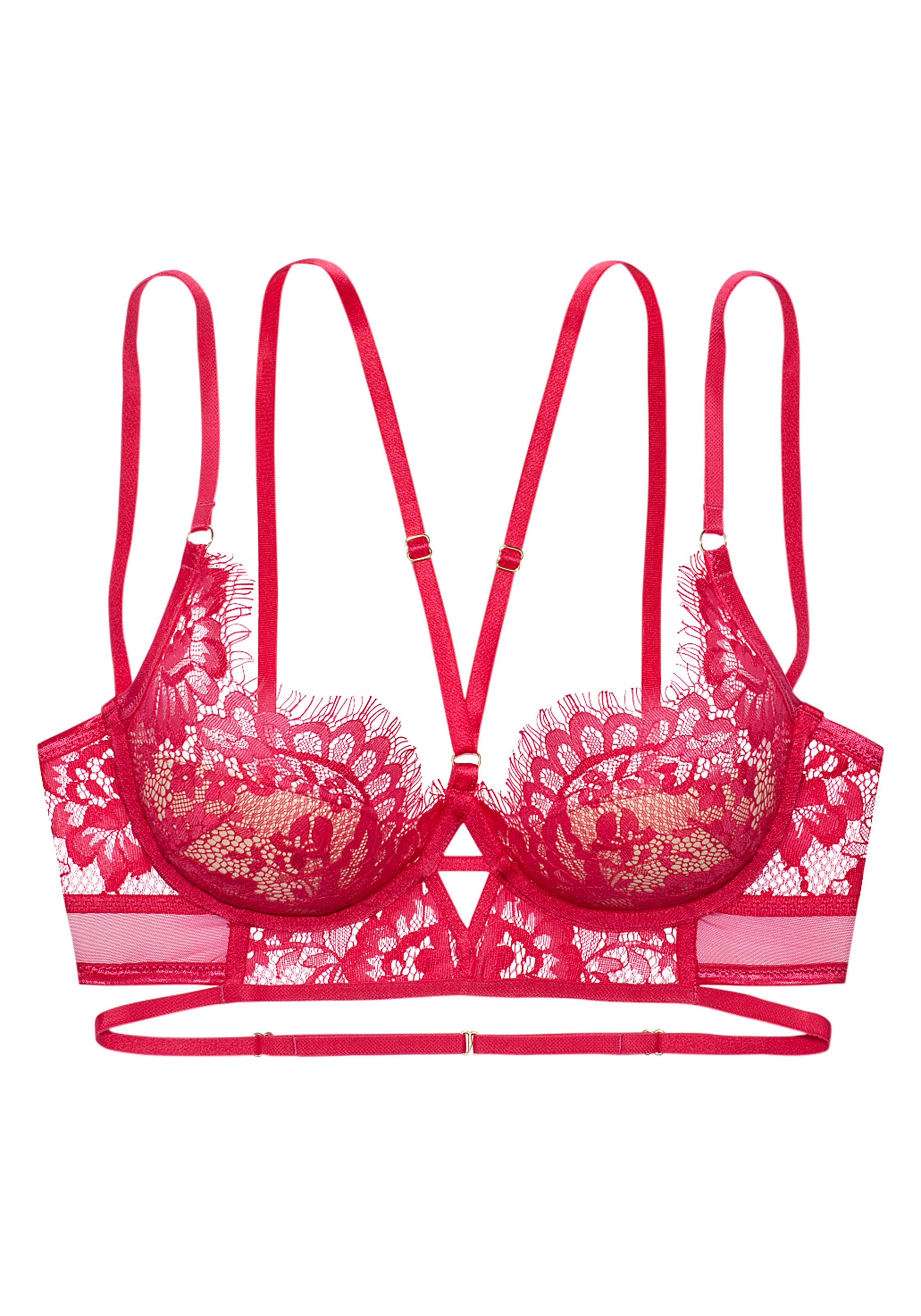 LASCANA Push-up-BH, in aufregender Bänder-Optik, sexy Dessous