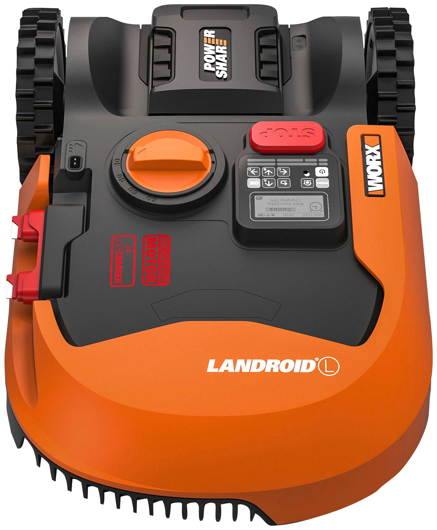 Worx Rasenmähroboter »Landroid L2000«, (Set), 2000m², 20V/5Ah, 22cm/30-60mm, WiFi/Bluetooth, Cut to edge, PowerShare