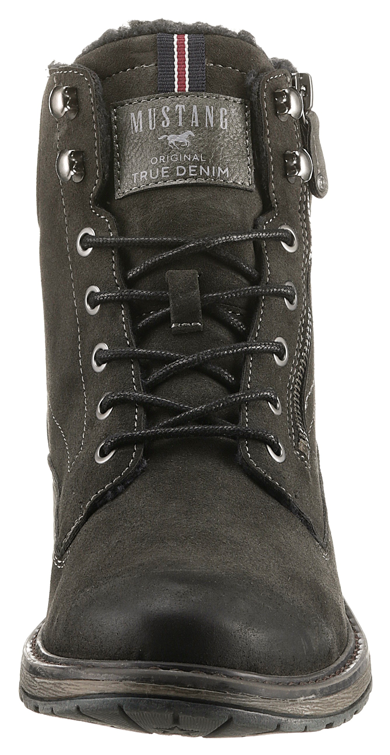 Mustang Shoes Schnürboots, mit seitlichem Reißverschluss für leichteres Schlupfen