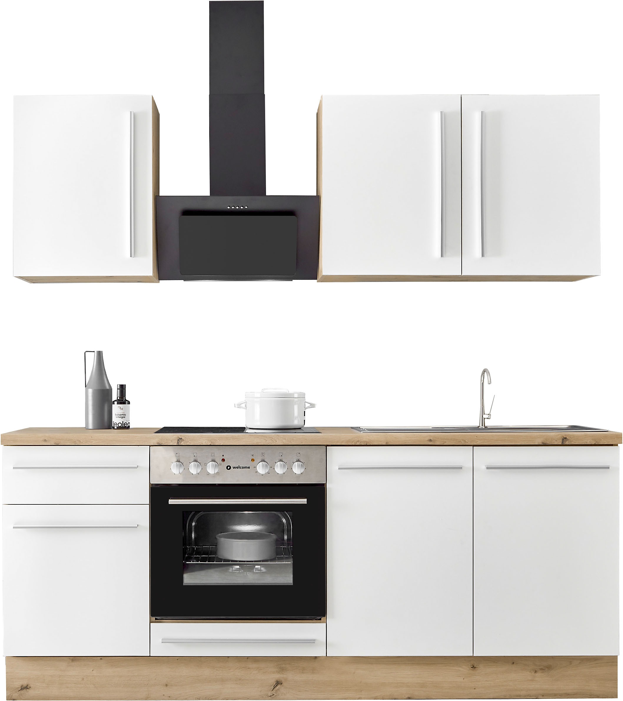 KOCHSTATION Küchenzeile »KS-Florida mit 38mm starker Arbeitsplatte« Breite günstig online kaufen