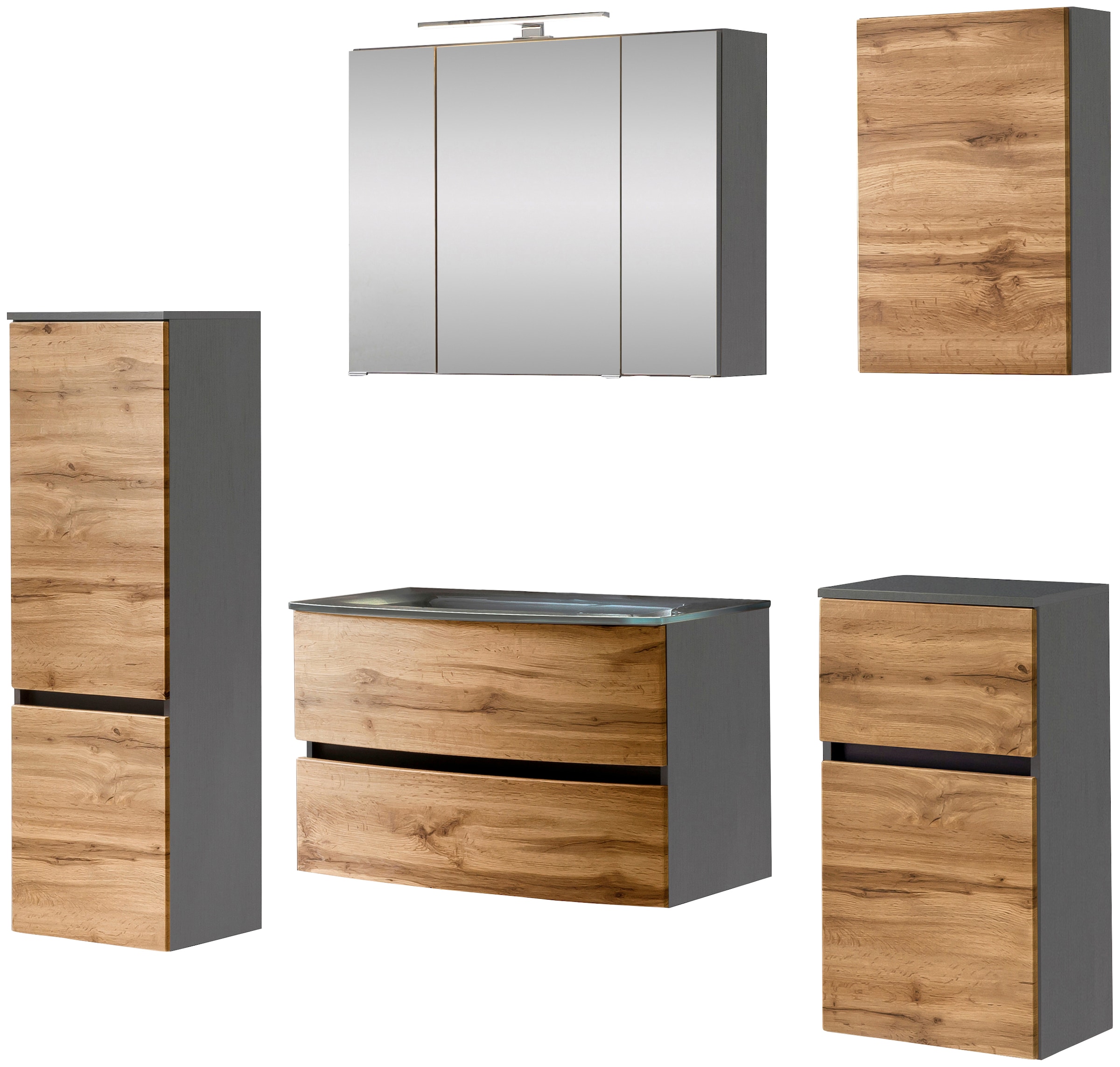 welltime Badezimmer-Set »Kaunas« Set, 5 Stk. tlg. günstig online kaufen