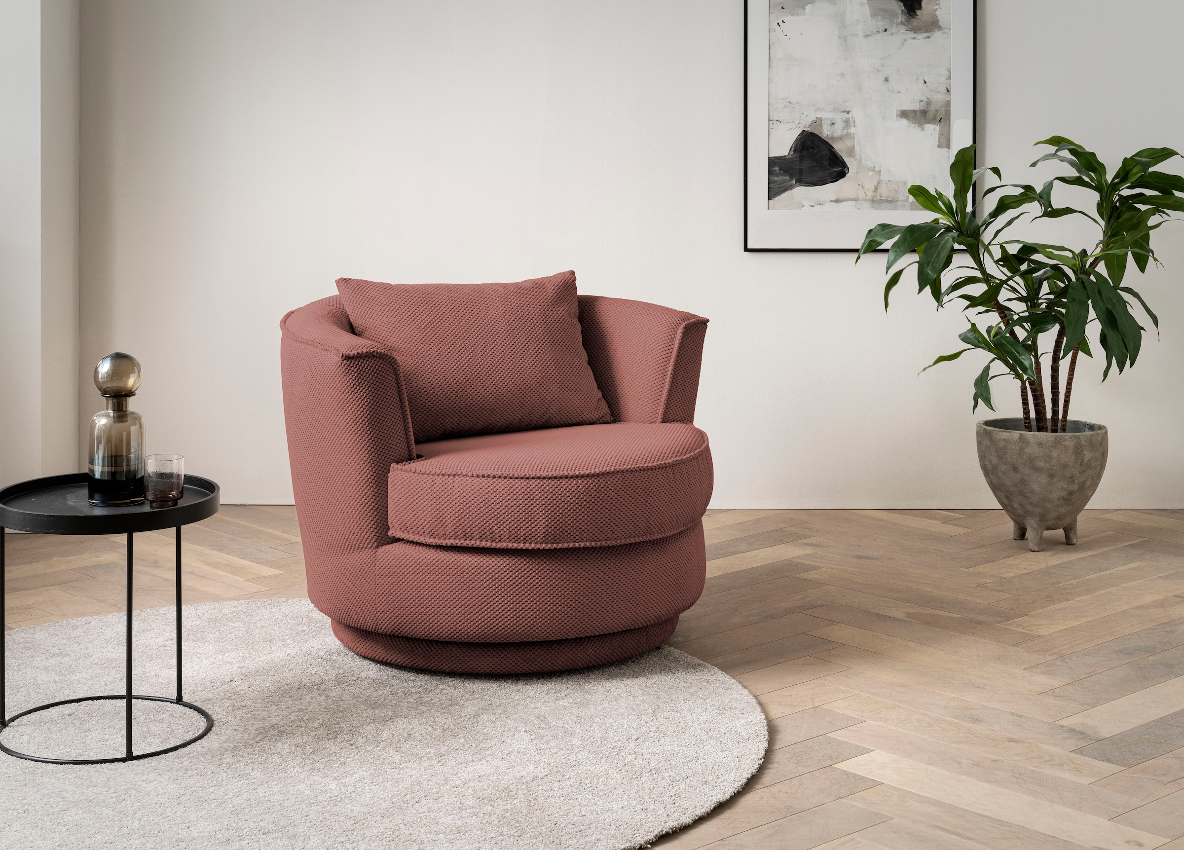 Home affaire Drehsessel »MAISIE, Lese-Sessel, Love Seat,« trendige Stoffe M günstig online kaufen