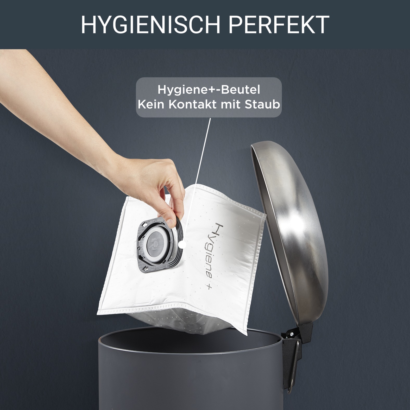 Rowenta Bodenstaubsauger »Compact Power Parkett, mit Beutel, starke Saugkraft, kompaktes Design«, 900 W, mit Beutel, 99,98% Filtrierung, Hygiene+ Beutelwechselsystem, RO3957