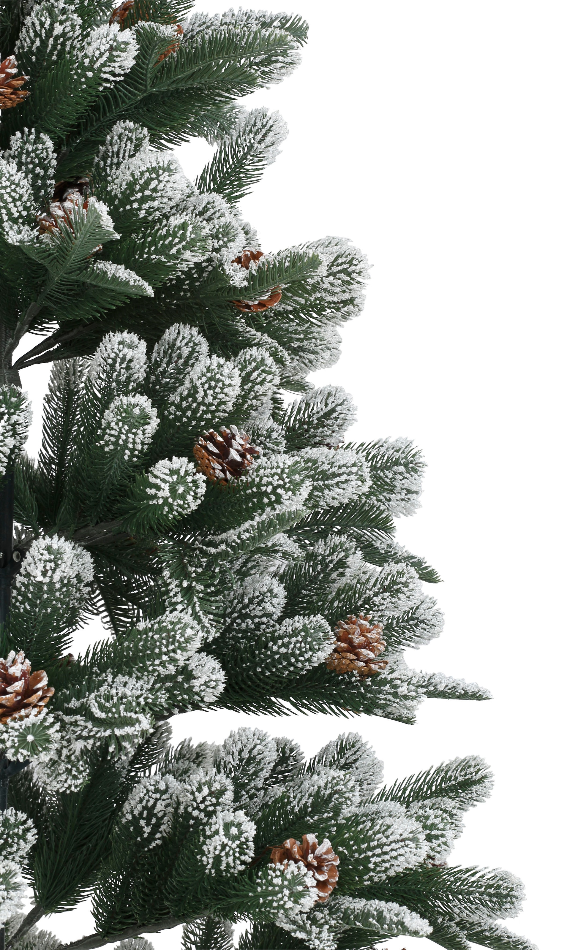 Myflair Möbel & Accessoires Künstlicher Weihnachtsbaum »Weihnachtsdeko, Snow on Green, künstlicher Christbaum, Tannenbaum«, mit leicht beschneiten Ästen und Tannenzapfen