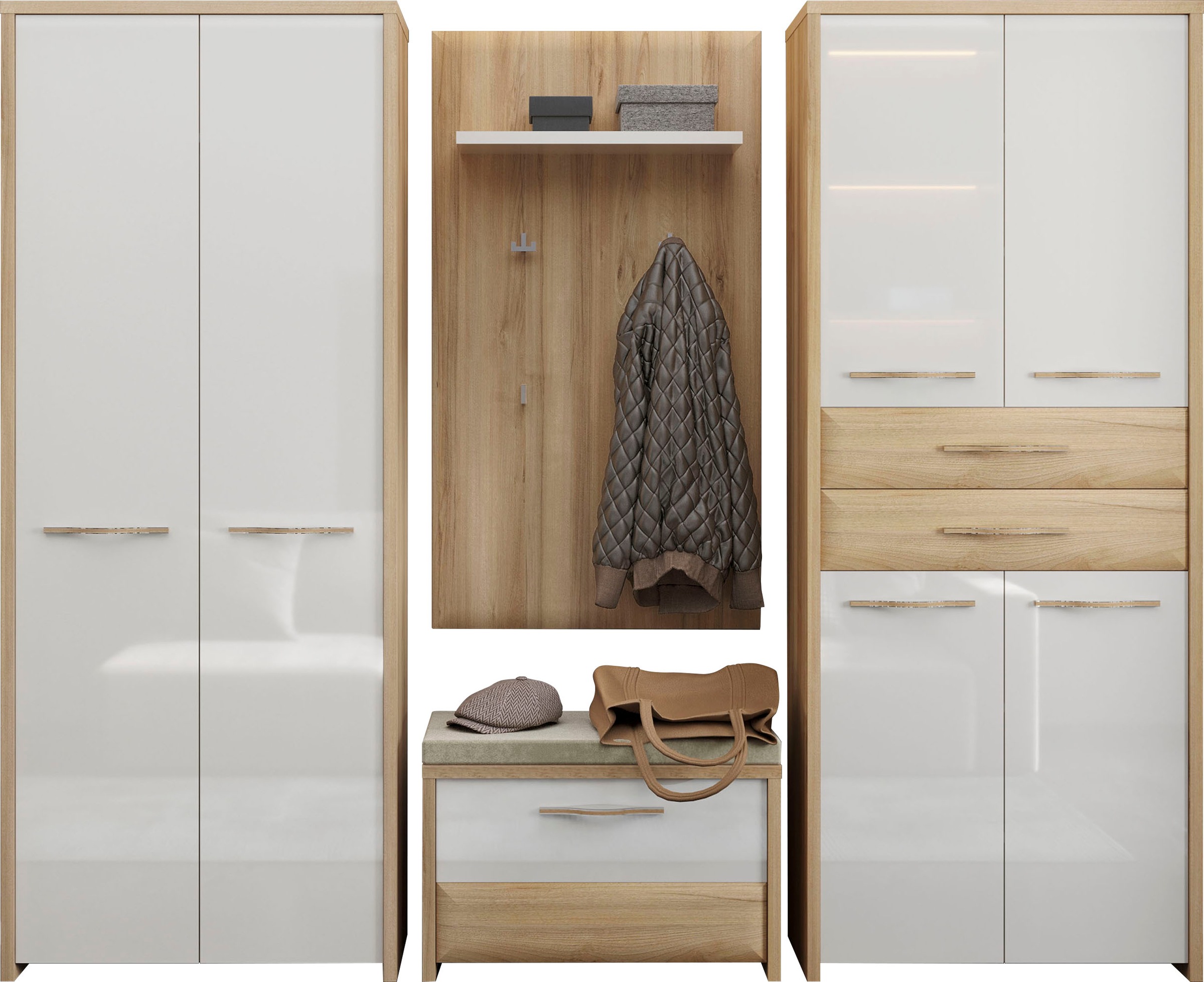 Home affaire Garderoben-Set »Gala« Set, zwei Garderobenschränke, eine Schuh günstig online kaufen