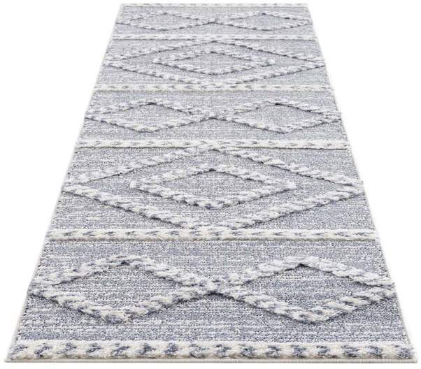 Carpet City Hochflor-Teppich »Focus 3022«, rechteckig, 20 mm Höhe, Läufer, Boho, Hochtief-Muster/ 3D-Effekt, für Wohnzimmer, Schlafzimmer
