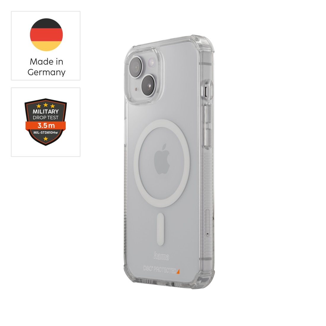 Hama Handyhülle »Handyhülle „Extreme Protect“ für iPhone 14 (für MagSafe, stoßfest)«, iPhone 14, Anti-Vergilbung