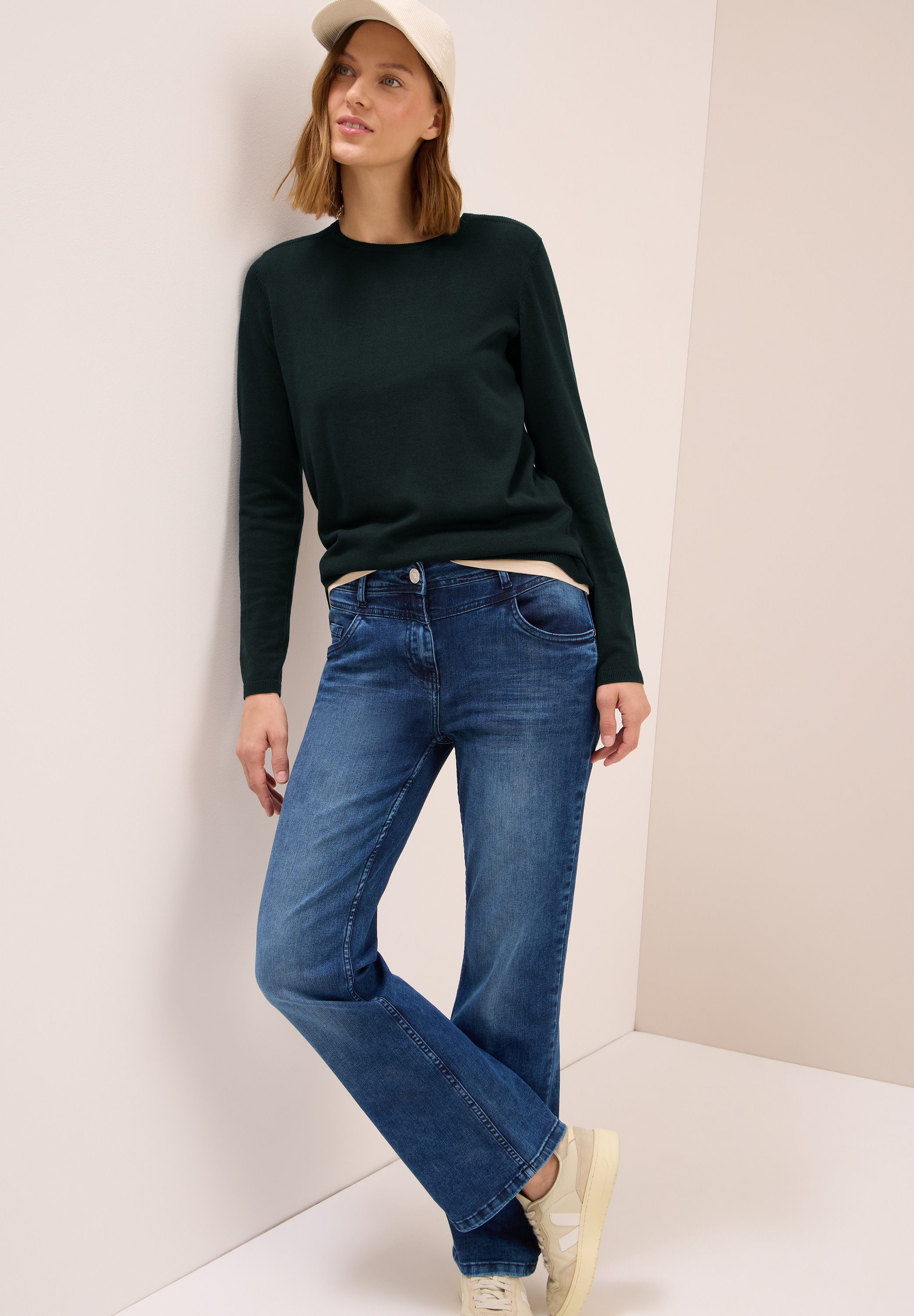 Cecil Strickpullover, mit feinem Detail an der Schulter und Viskose-Anteil