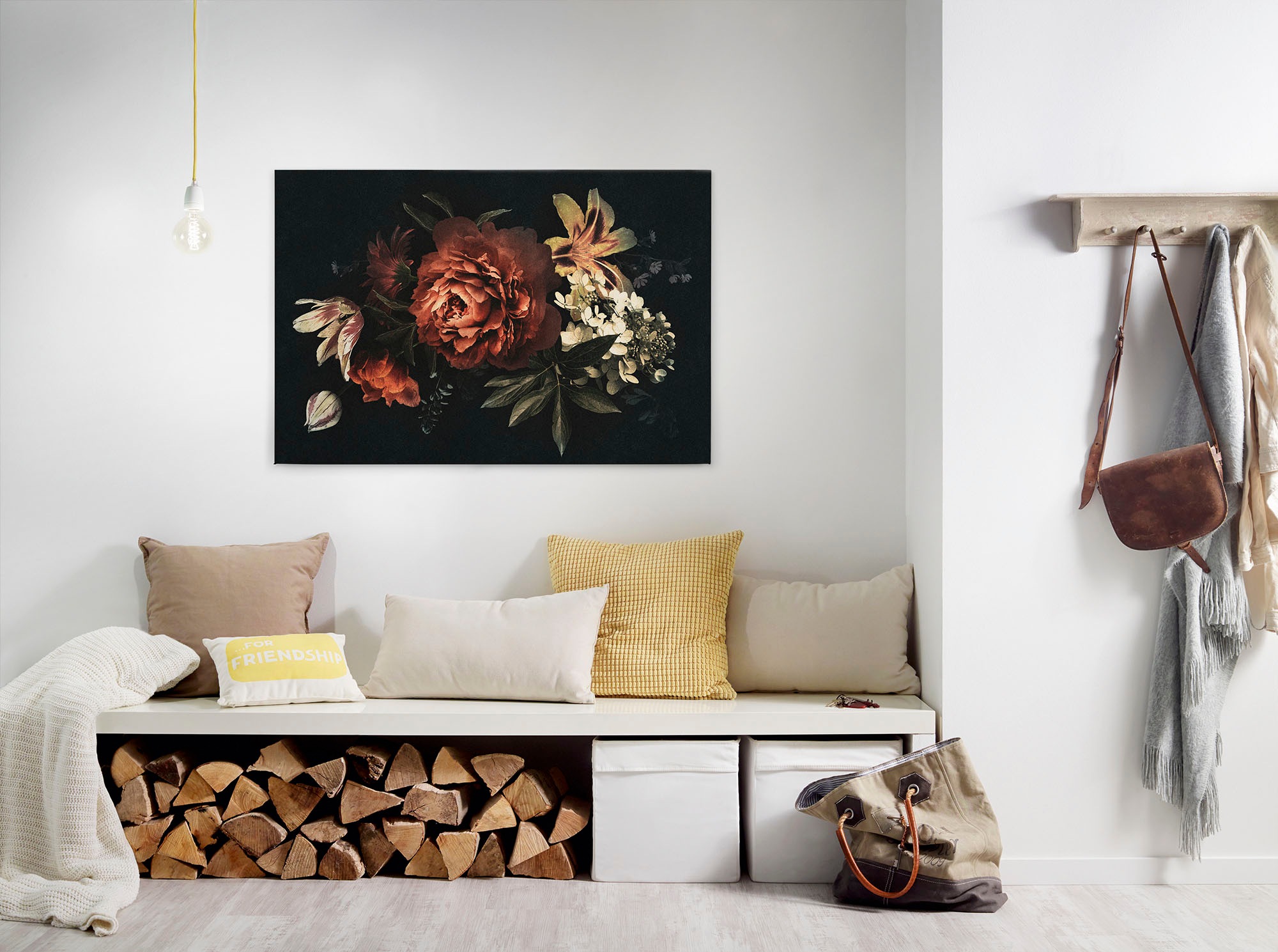 Bricoflor Blumen Bild Im Ölgemälde Stil Stillleben Leinwand Bild Mit Rosen günstig online kaufen