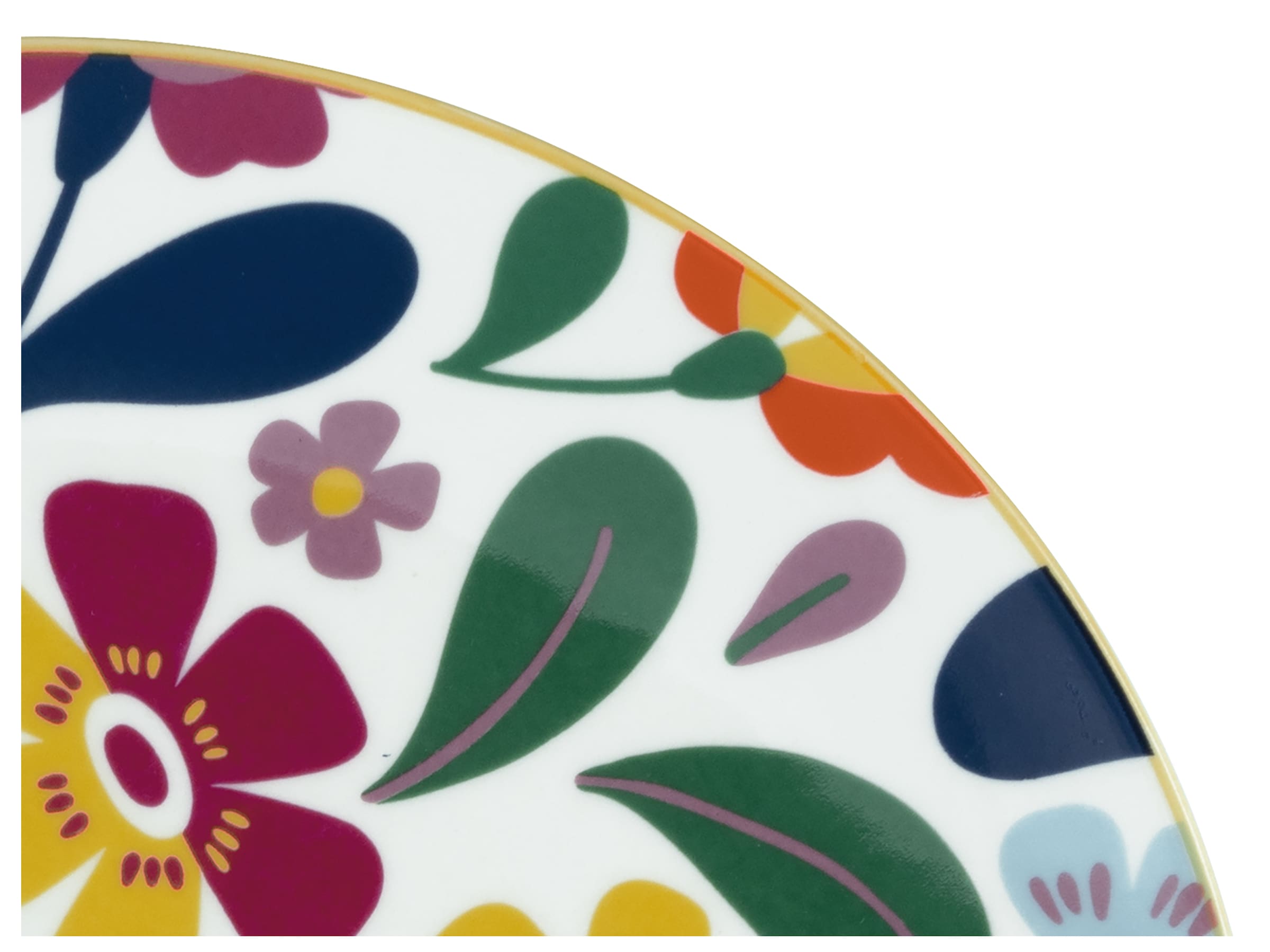 CreaTable Teller-Set »Folklore Bunt, Tellerset 12-tlg«, (Set, 12 tlg.), Blumenmotive