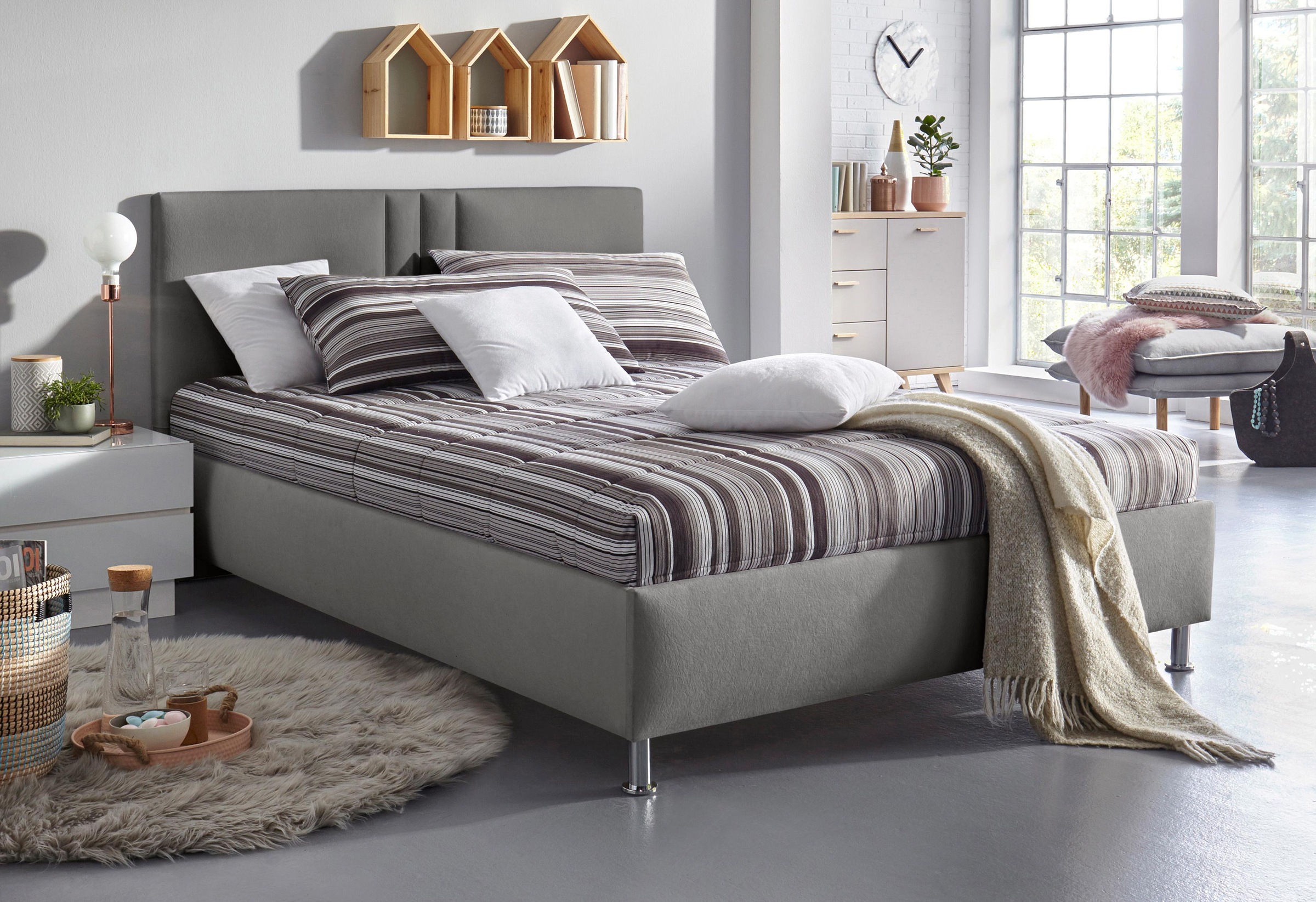 Westfalia Schlafkomfort Polsterbett "Elba" wahlweise mit LED-Beleuchtung günstig online kaufen