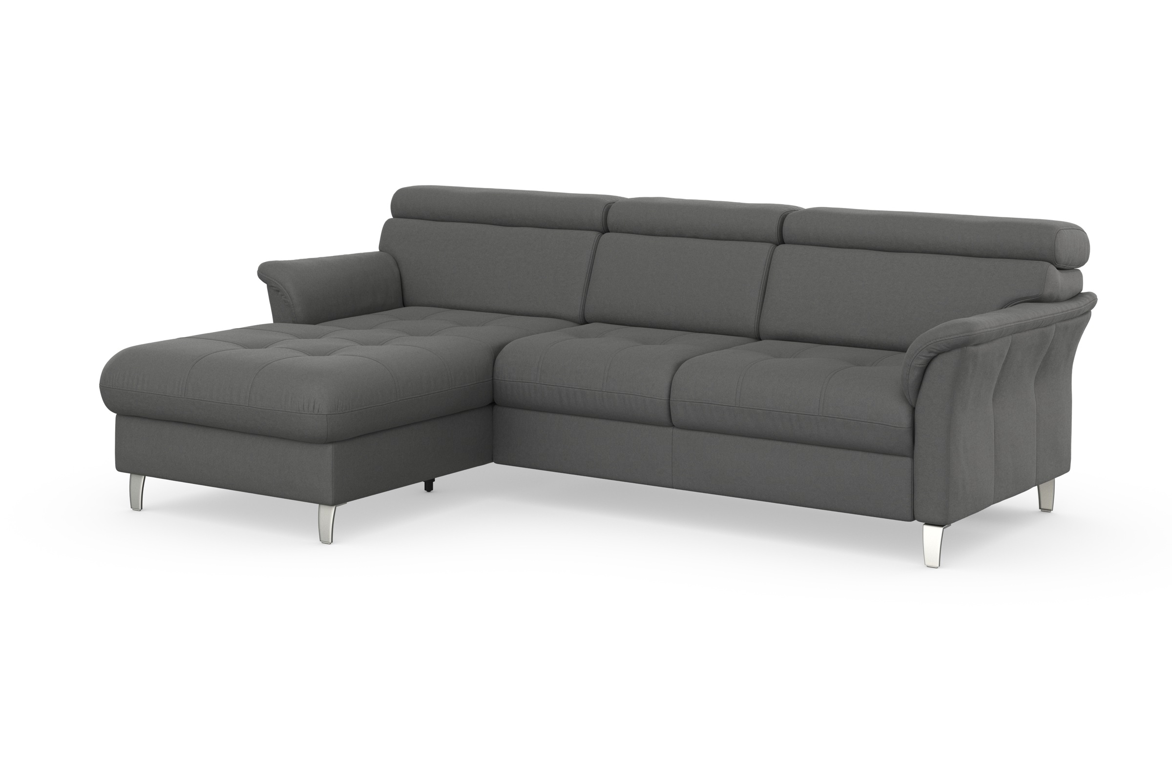 sit&more Ecksofa »Marano L-Form«, inklusive Kopfteilverstellung, wahlweise mit Bettfunktion, Bettkasten