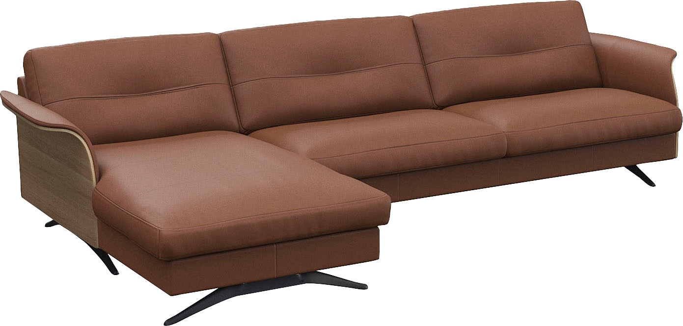 FLEXLUX Ecksofa »Glow, super bequem durch hochwertigem Sitzaufbau mit Federkern, L-Form«, Modernes skandinavisches Design