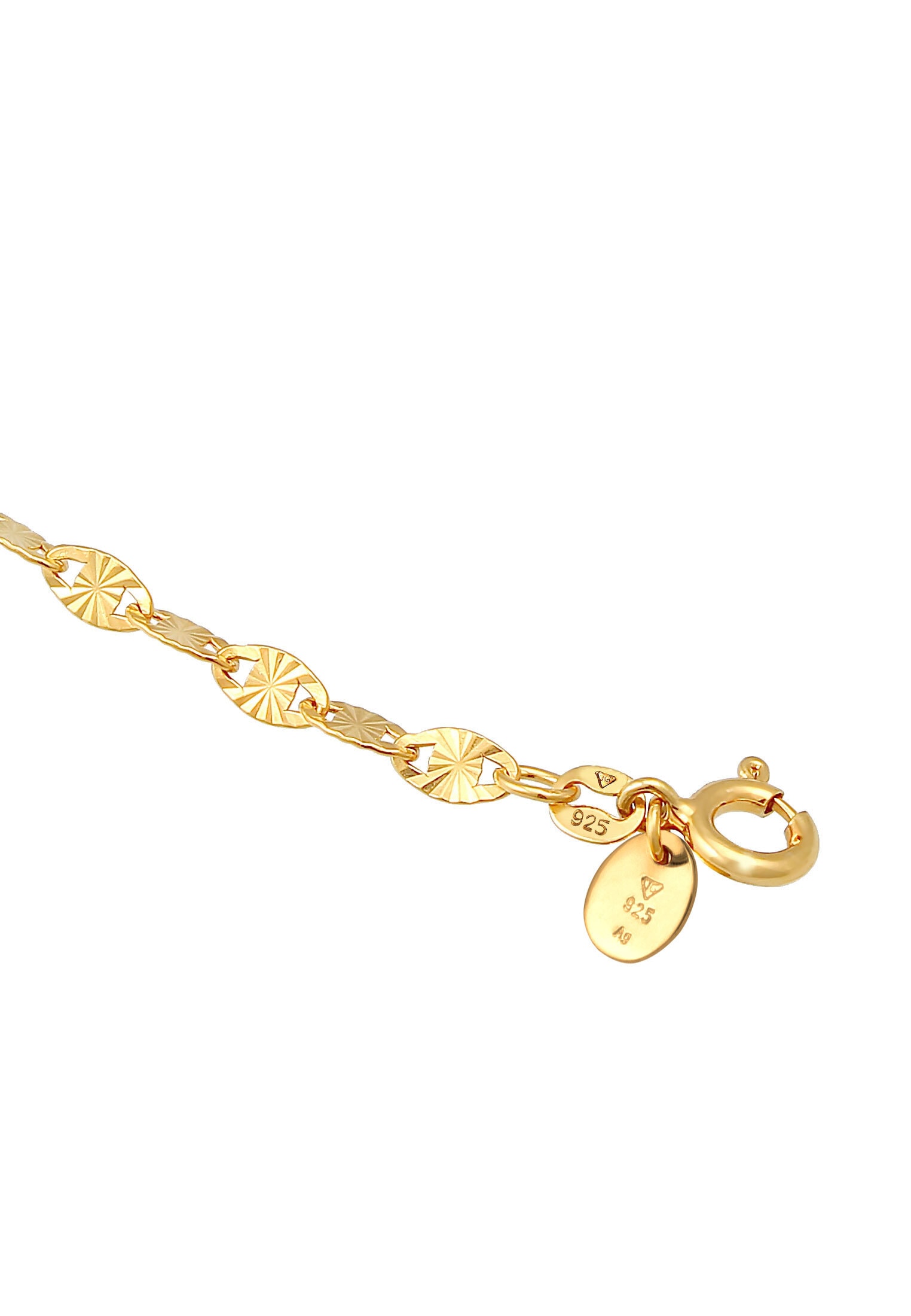 Elli Premium Collierkettchen »Y-Kette Vintage Plättchen Stern Design 925 Silber«