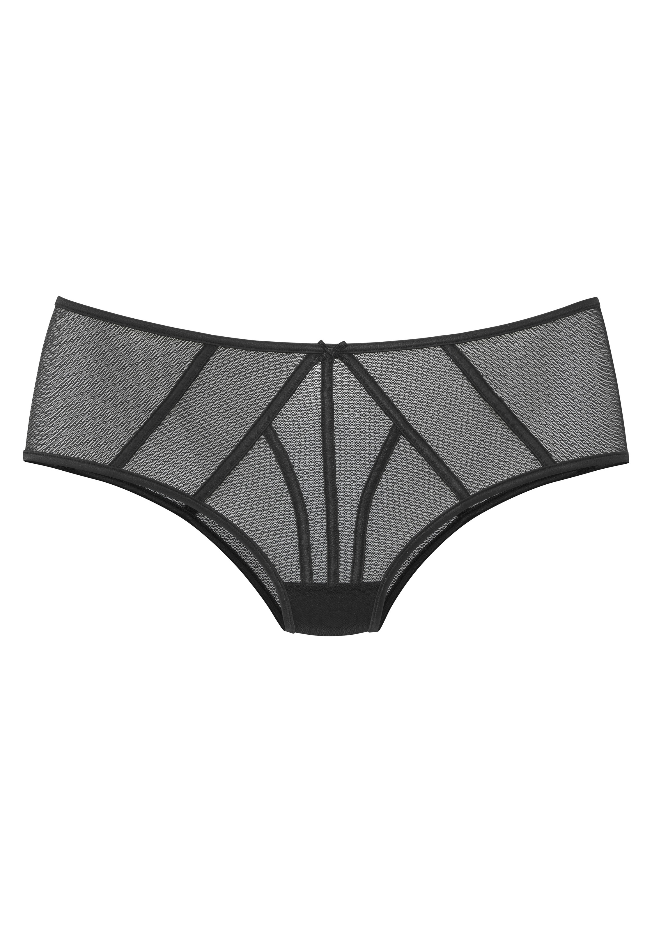 LASCANA Panty aus fancy Mesh mit flexiblen Stäbchen in Satin-Optik