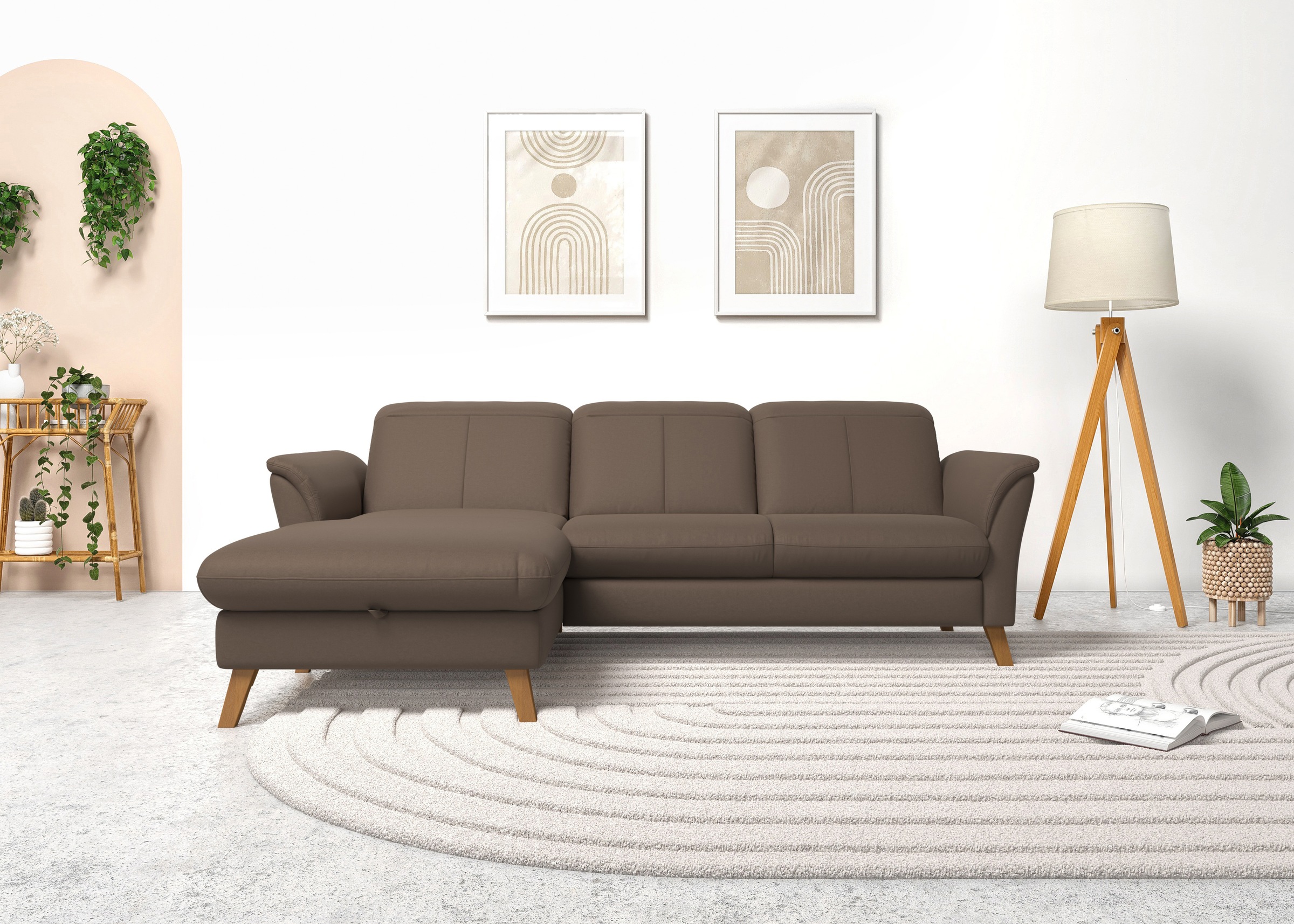 sit&more Ecksofa »Romero L-Form«, wahlweise mit oder ohne Relax-Funktion, Bettfunktion, Bettkasten