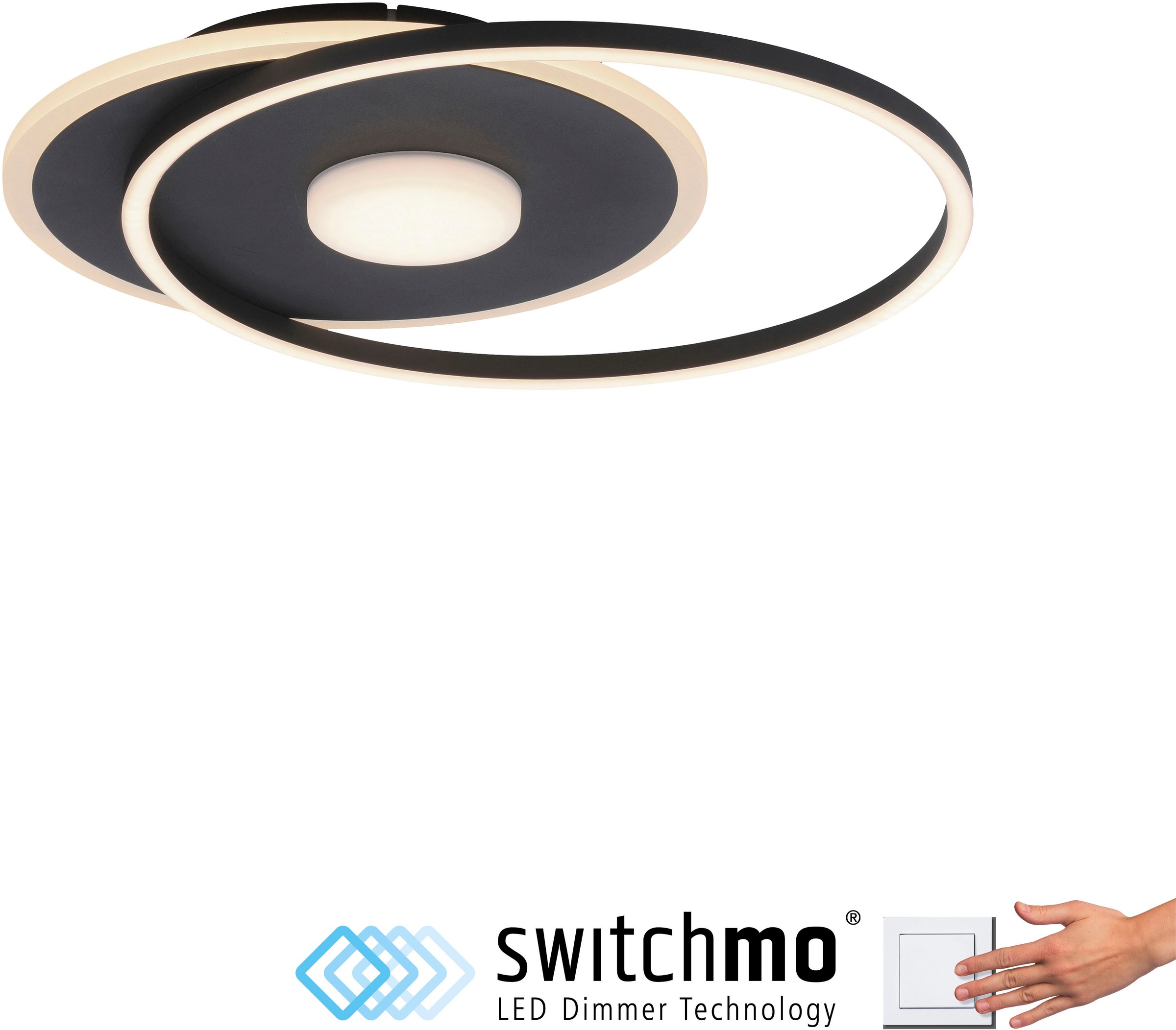 JUST LIGHT LED Deckenleuchte »DOMINO« LED-Board 1 Stk. Warmweiß