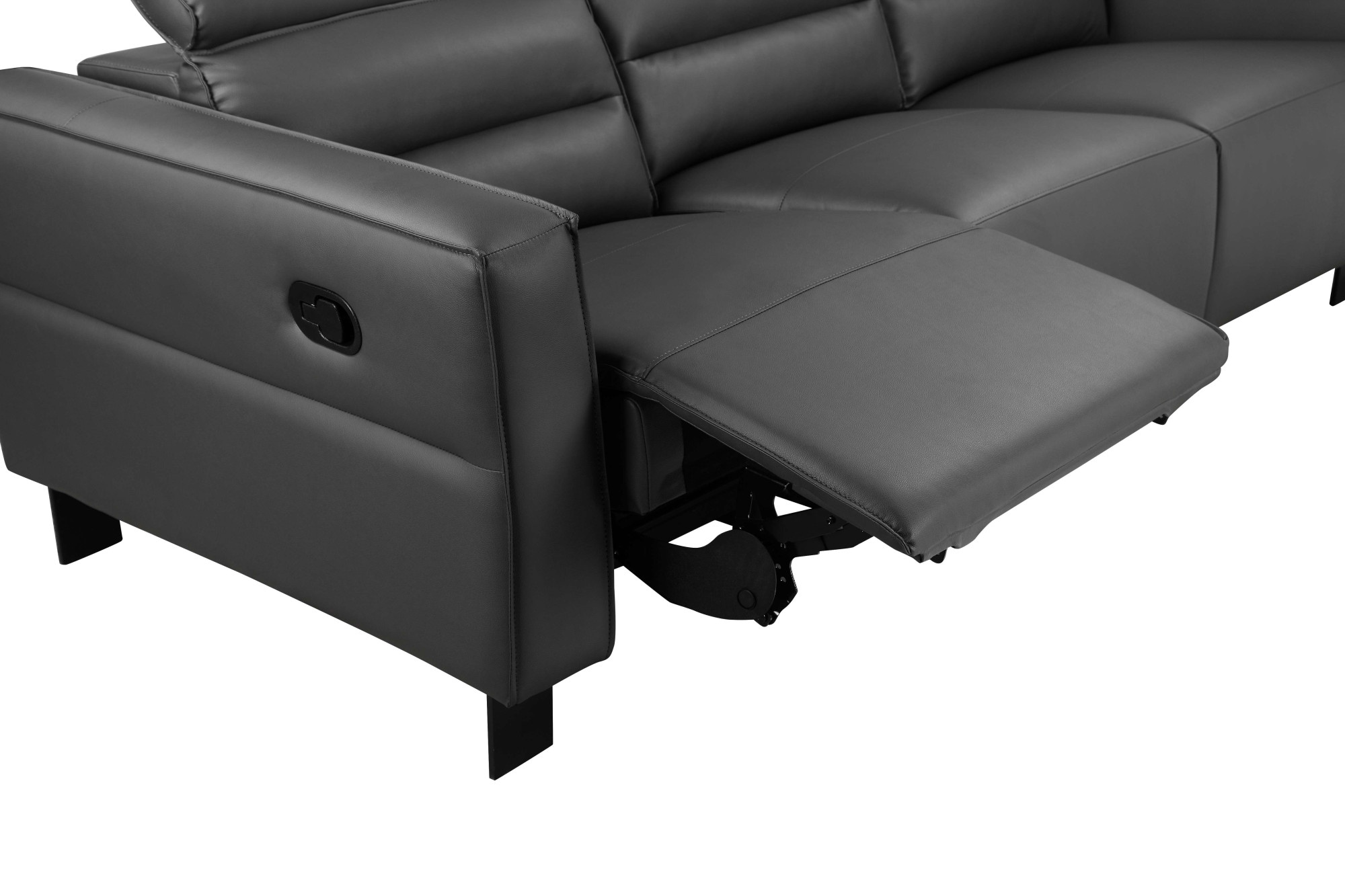 Places of Style 3-Sitzer »Carpari, 224cm, manuelle od. elektrische Relaxfunktion in 2 Sitzen«, mit USB-A/C, Kopfteilverstellung, Echtleder, Kunstleder, Webstoff
