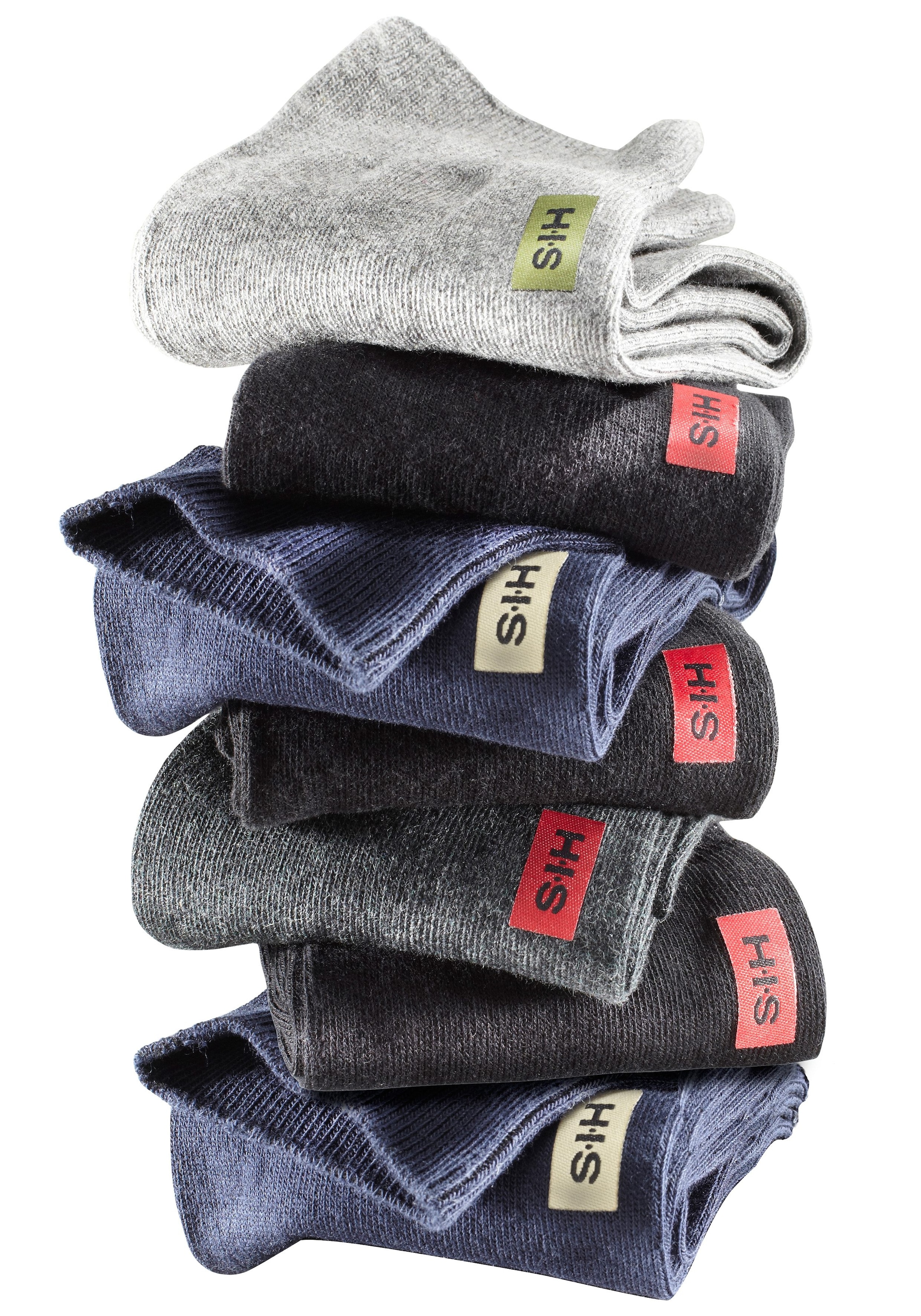 H.I.S Basicsocken, (Packung, 7 Paar), in angenehmer Baumwollqualität