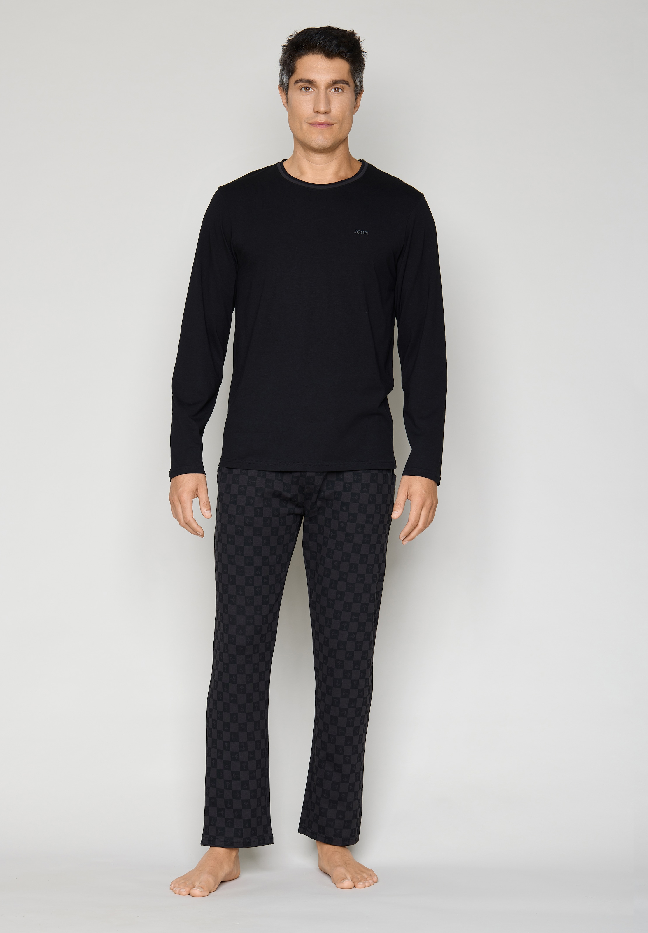 JOOP! Pyjama »EPP Set (Cotton Jersey)« aus Baumwollmischung, mit JOOP! Check Print