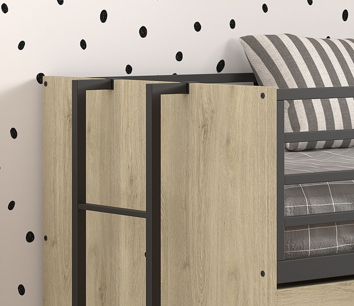 Home affaire Etagenbett, (Made in Europe), für kleine Räume, 2 Liegefl., Bettschublade, inkl. Schreibtisch, Dekor