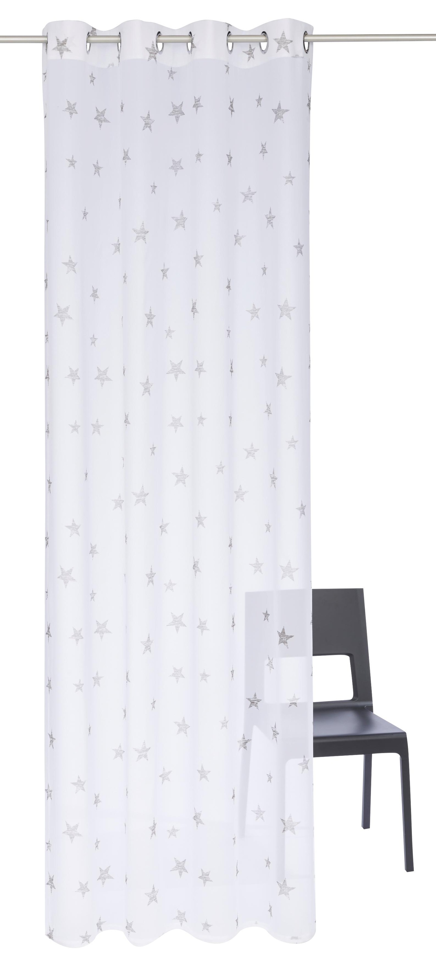 my home Gardine »Stern« Ösen 1 Stk. tlg. Transparent, Voile, Polyester günstig online kaufen