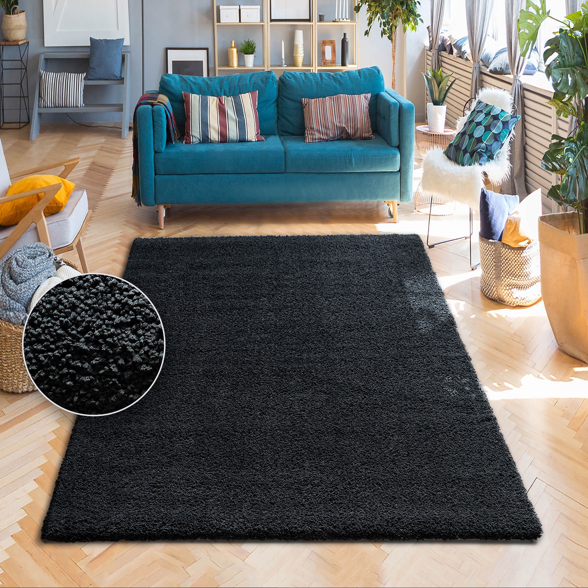 my home Hochflor-Teppich »Vince«, rechteckig, 31 mm Höhe, besonders weich durch Mikrofaser, extra flauschig