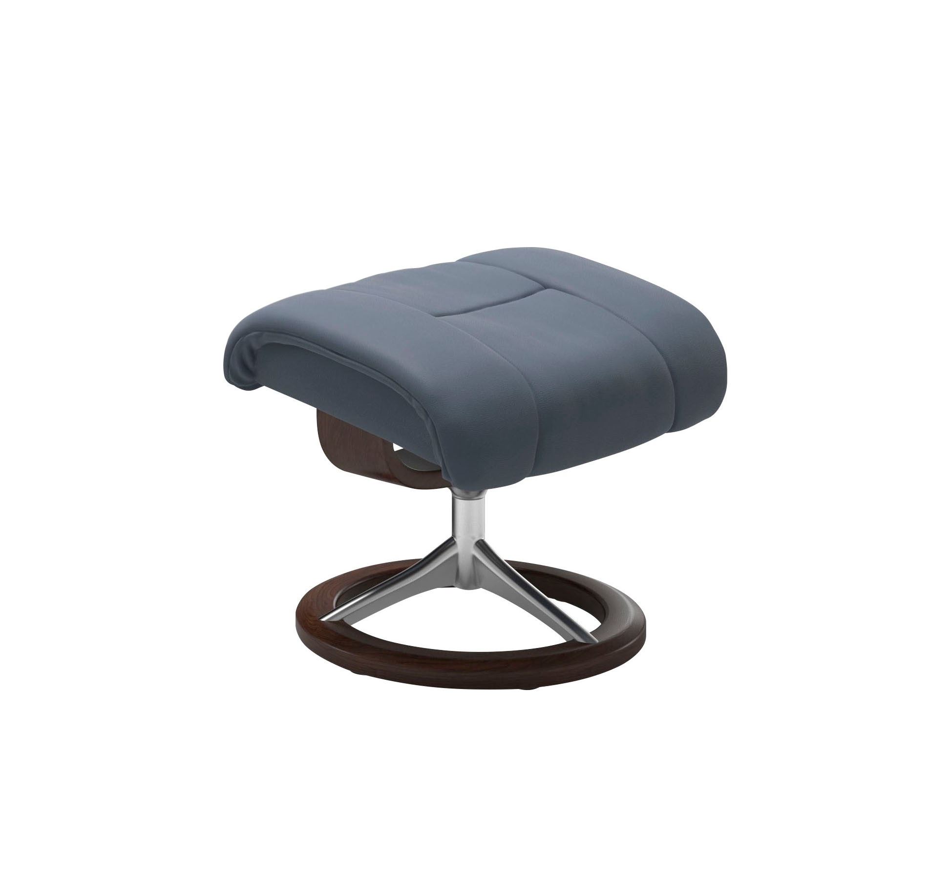 Stressless® Relaxsessel »Reno«, (Set, Relaxsessel mit Hocker), mit Hocker, mit Signature Base, Größe S, M & L, Gestell Braun