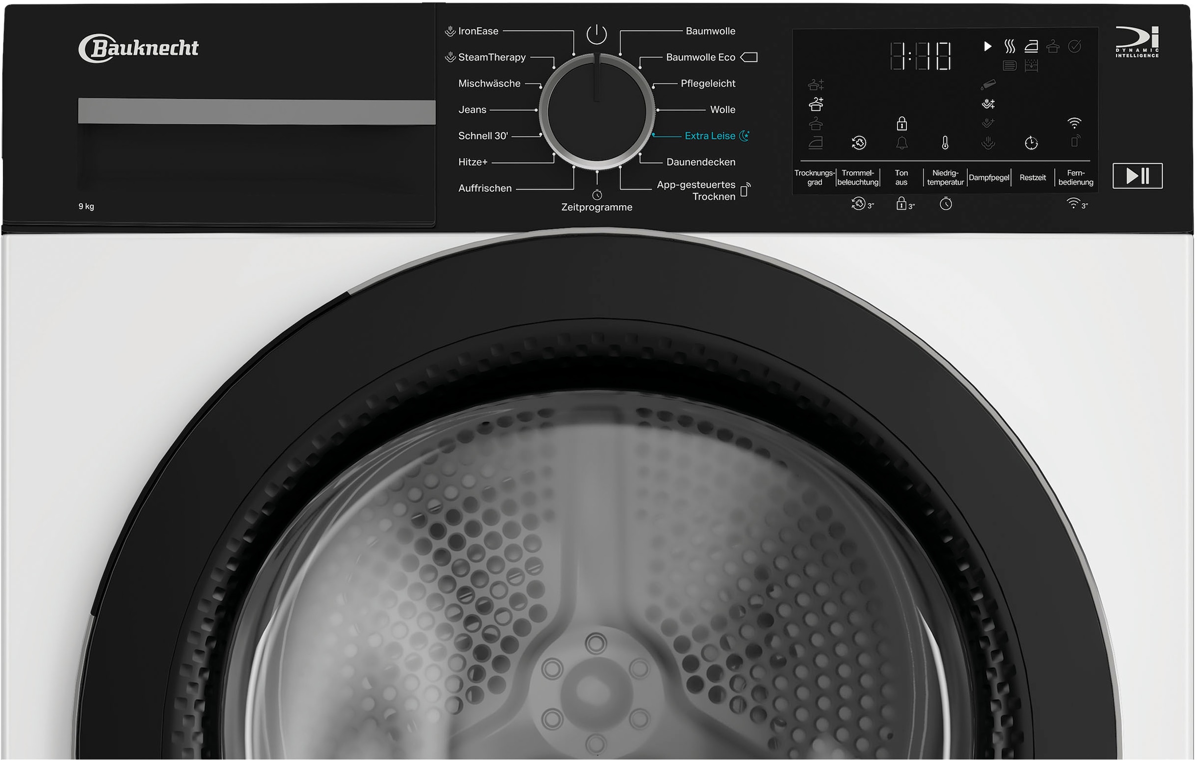 BAUKNECHT Wärmepumpentrockner »BT 95C WBS«, 9 kg, IronEase - Bügelfrei auf Knopfdruck, Silent Spin - leises Trocknen