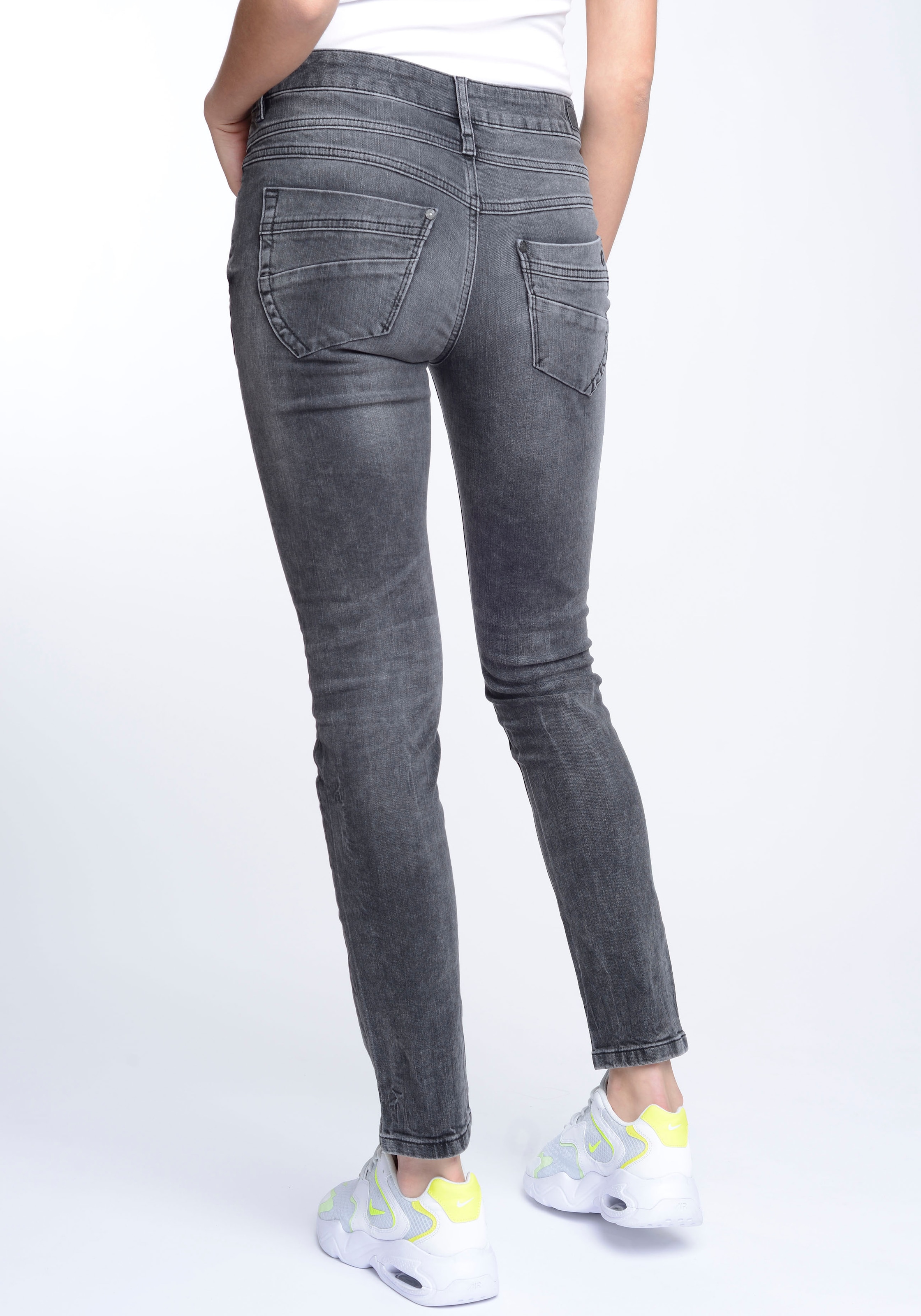 und Passe GANG Skinny-fit-Jeans »94MORA«, 3-Knopf-Verschluss bestellen online mit vorne
